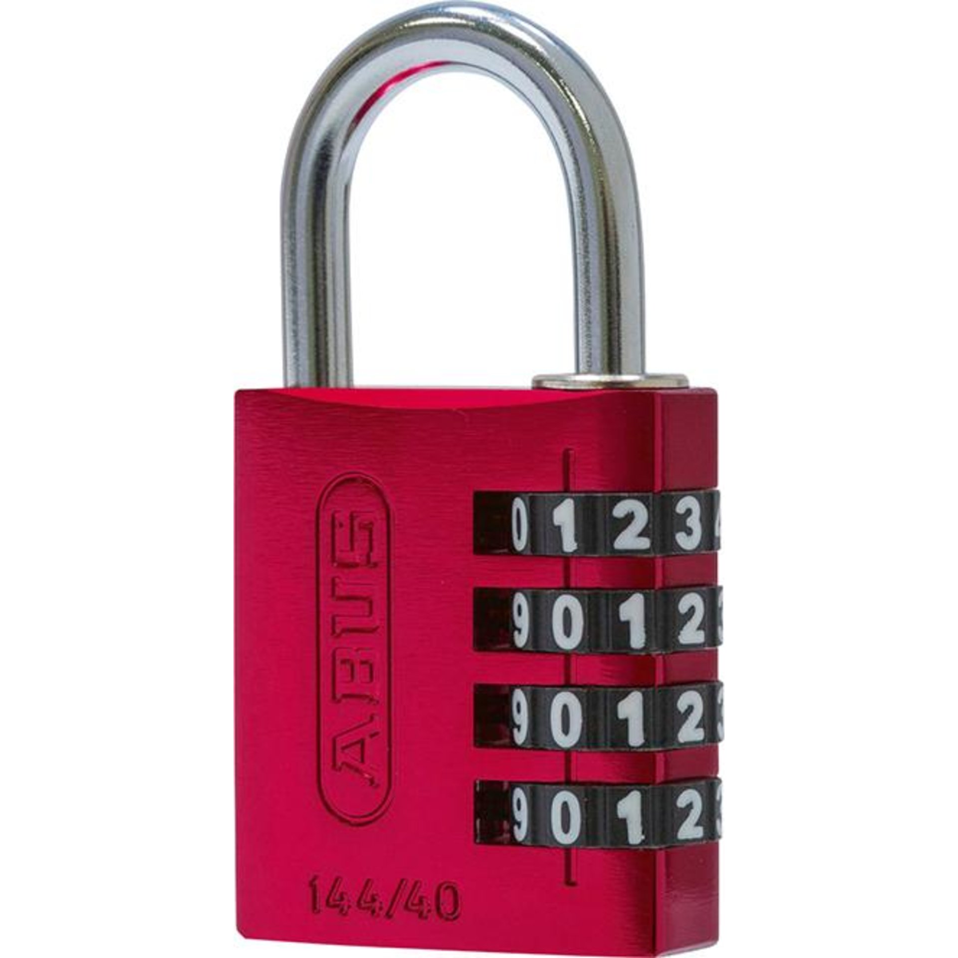 Zahlen-Hangschloss 144/40 rot Lock-Tag