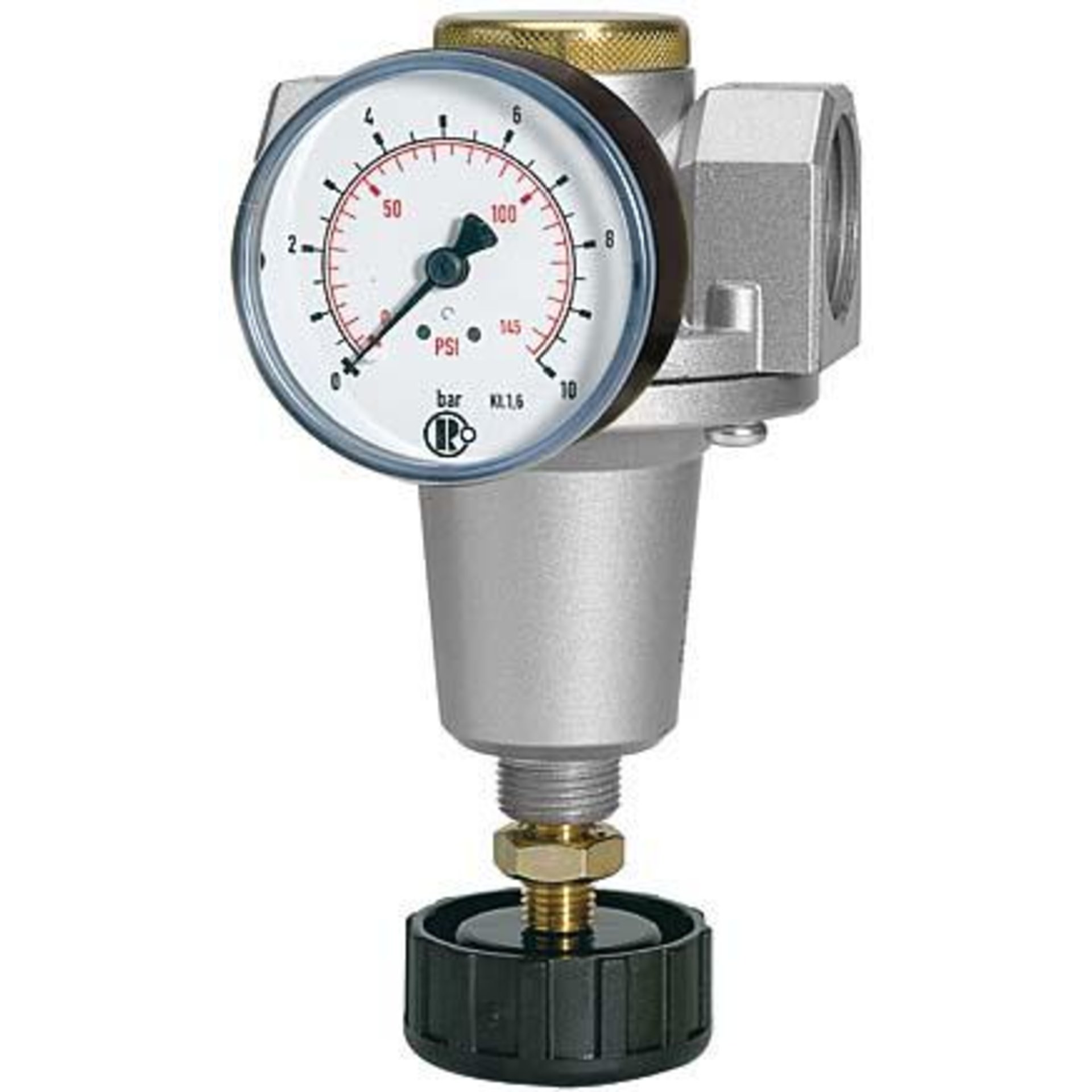 Druckregler BR Standard, G1" DN25, BG 3, 0,5-10bar, inkl. Manometer, RIEGLER