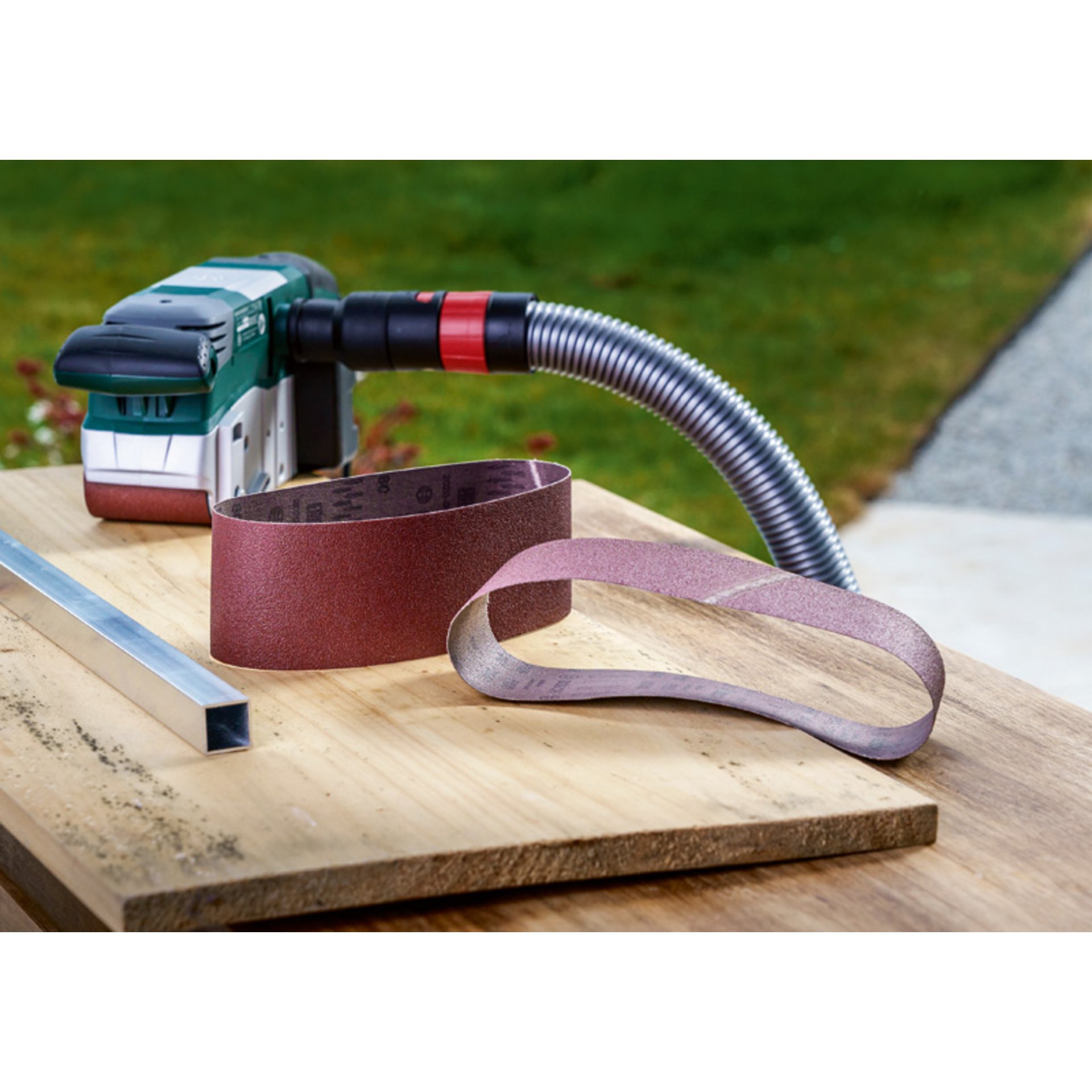 Schleifband-Set für Bandschleifer, 9-teilig, 75 x 533 mm, Körnung 60, 80, 100