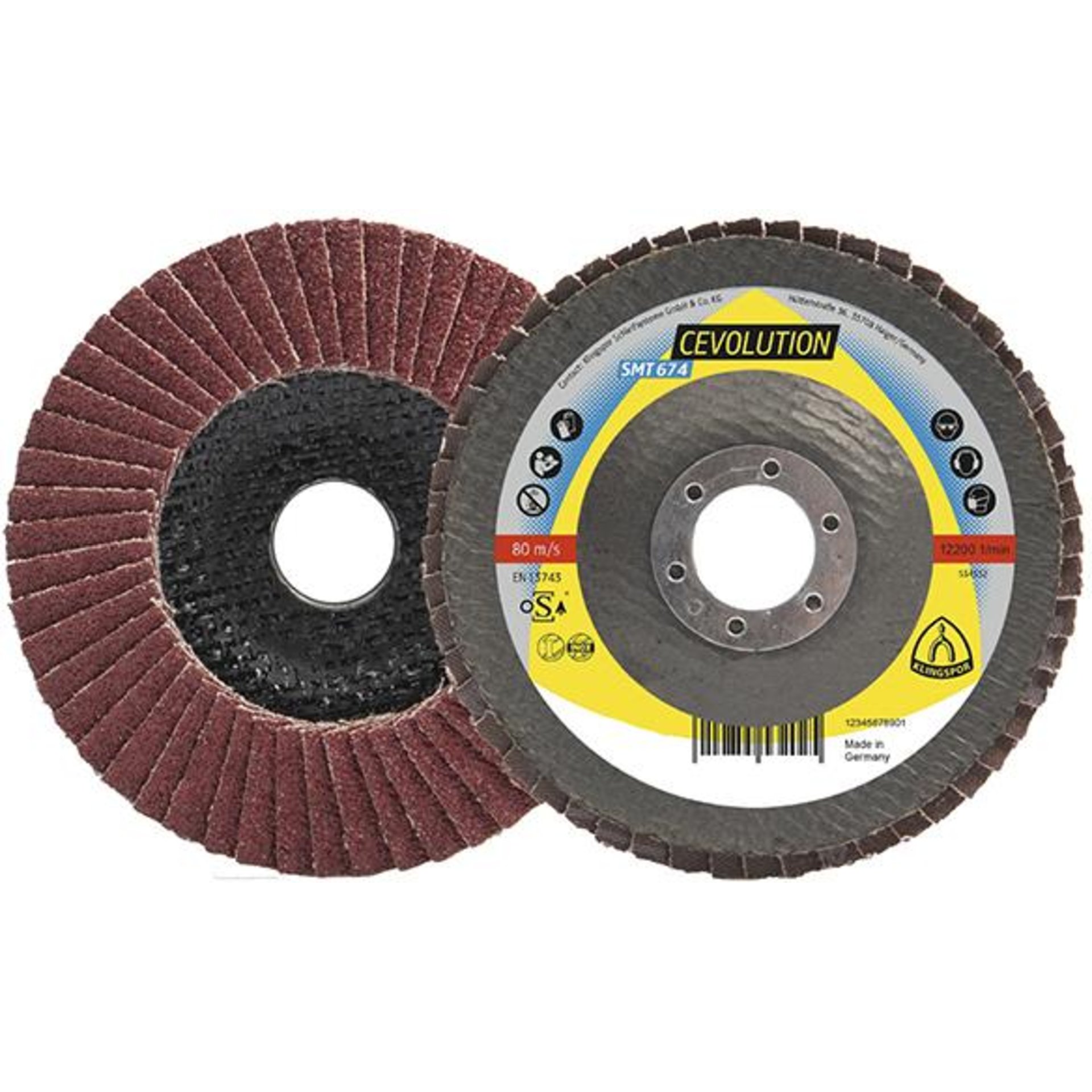 Fächerschleifsch. SMT 674125x22,23mm gewölbt K40 Keramikkorund K40 Klingspor