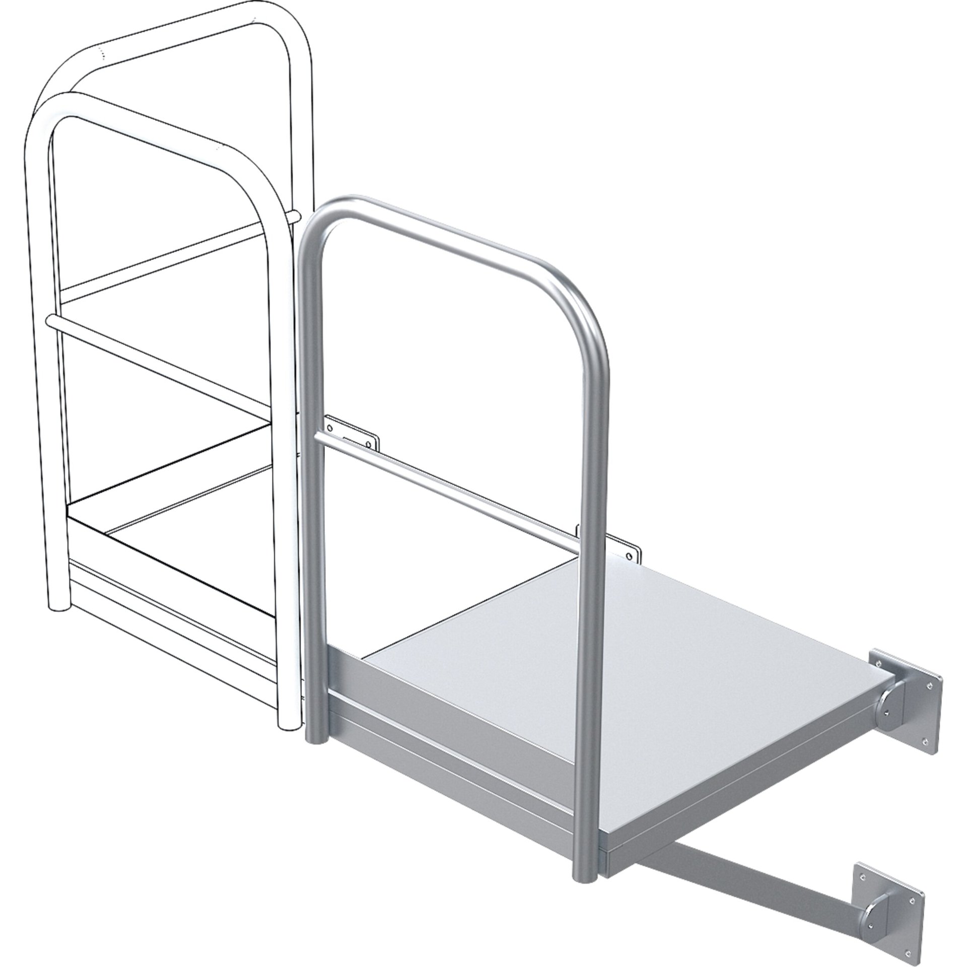 Erweiterungspodest 500 x 860 mm VA
