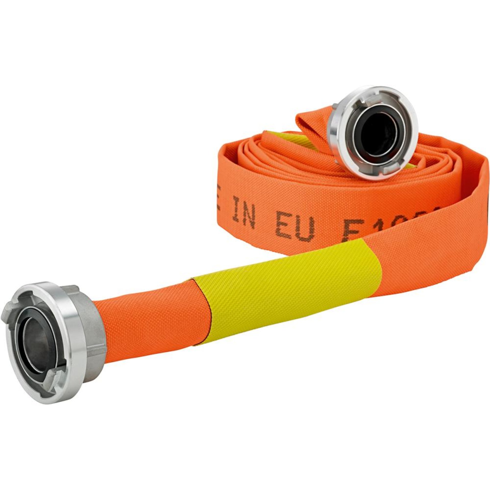 Bau-/Industrieflach schlauch, orange, A/102mmmit 2 Leckageschiebern, STORZ Kuppl. 20m FORTIS