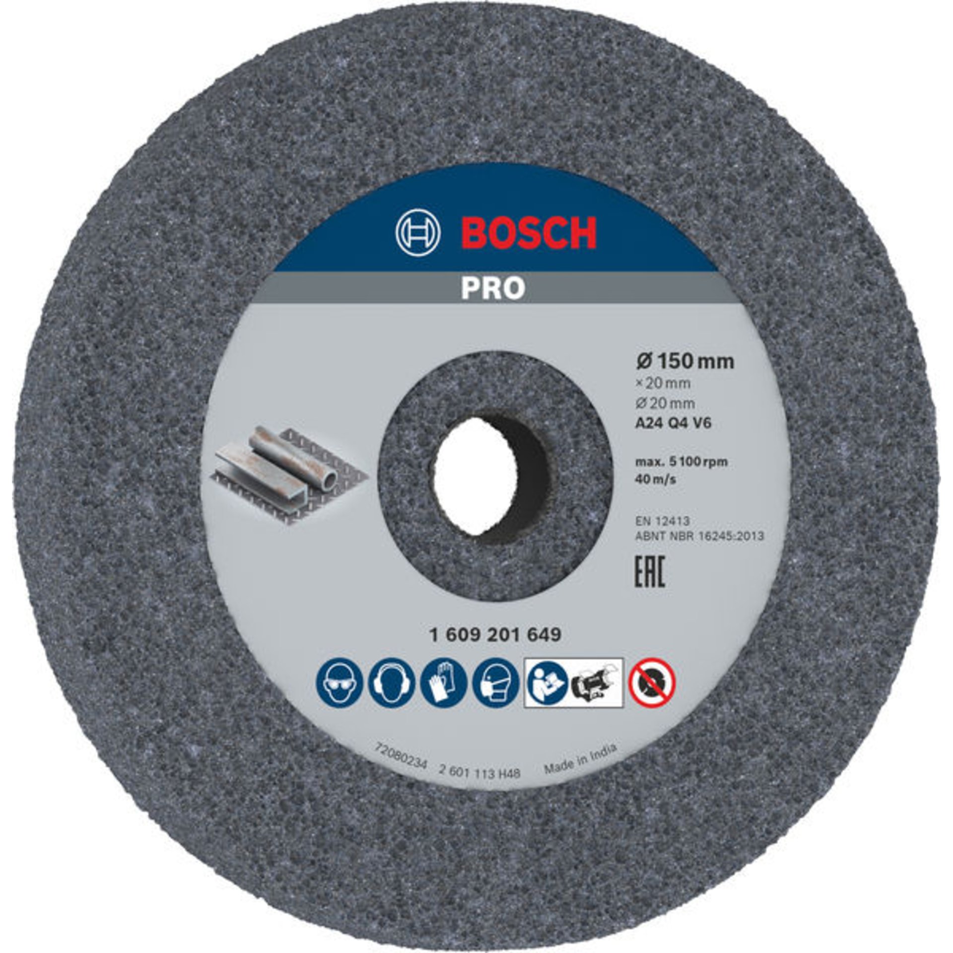 PRO Metal Schleifscheibe, 150 x 20 x 20 mm, G24