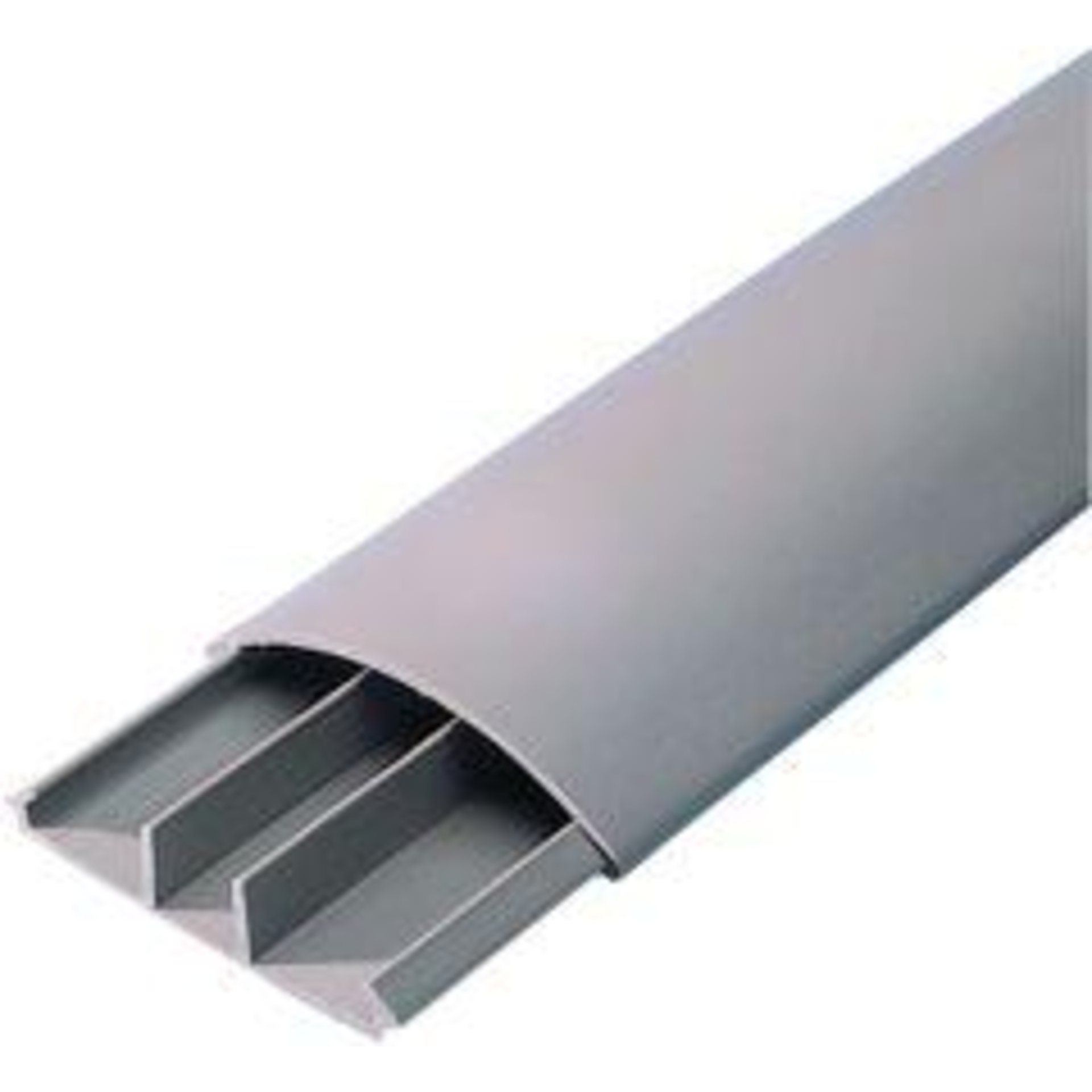 Aufbodenkanal 12x50 2 m, m.3 Kamme, grau REV