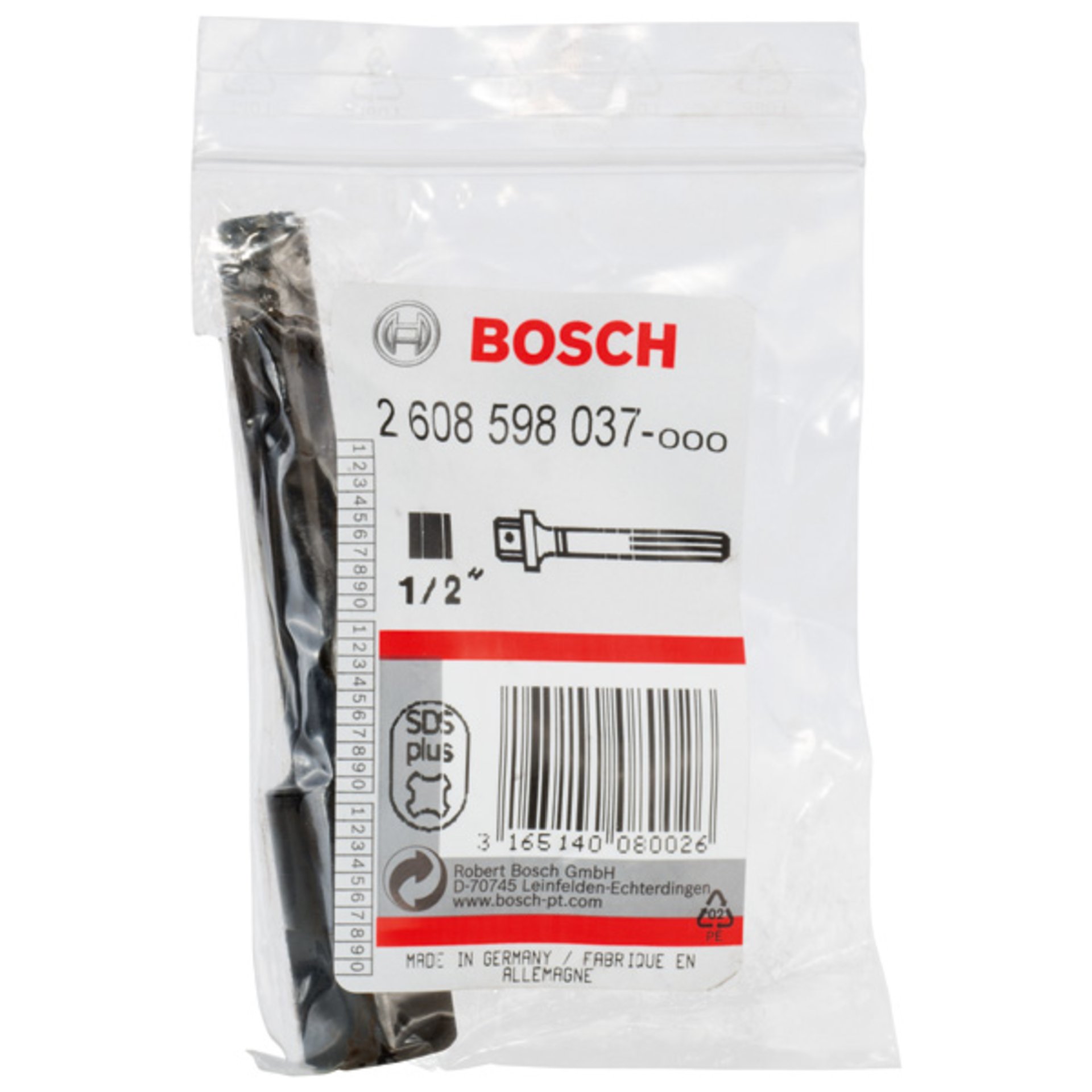 Adapter SDS plus auf 1/2-Zoll Außenvierkant