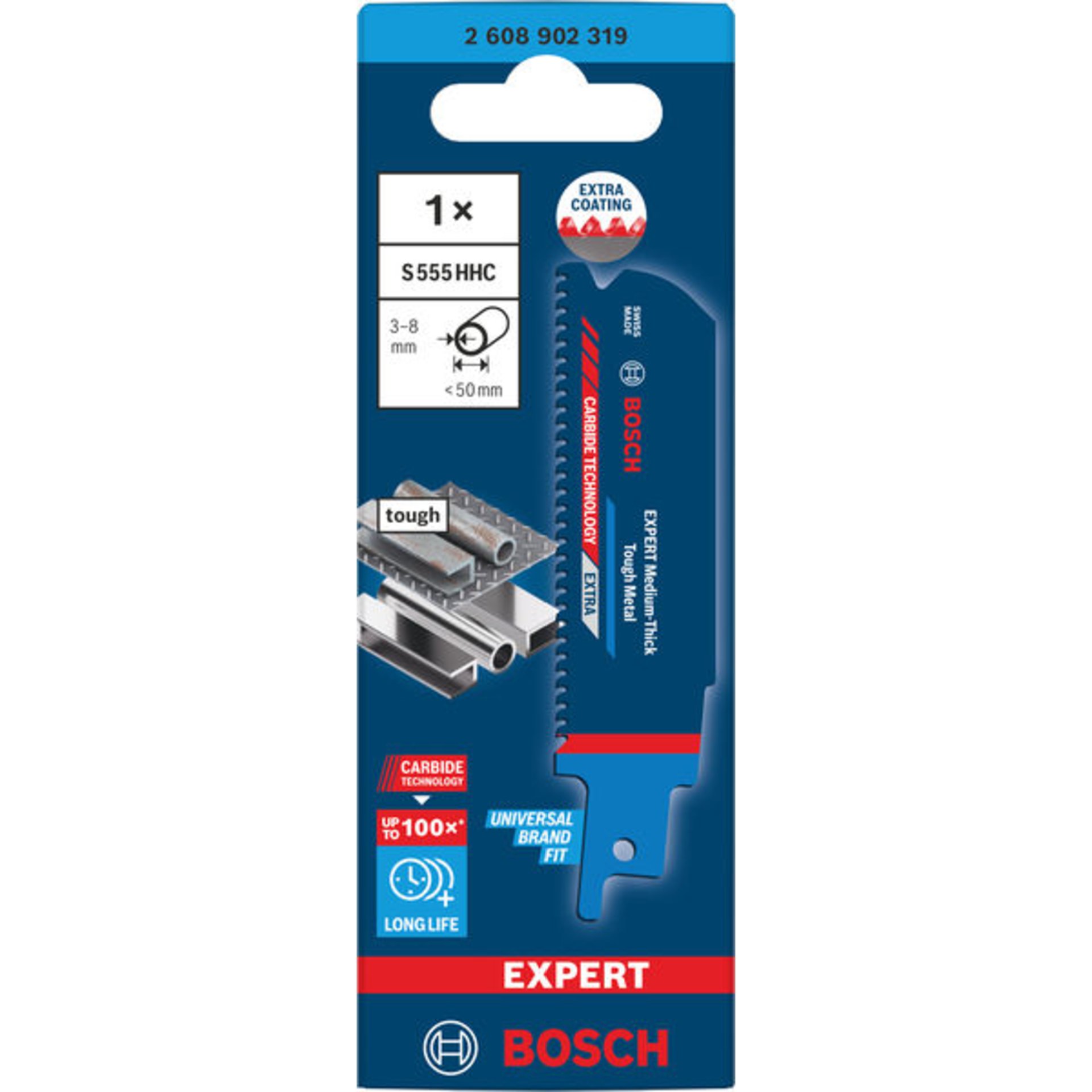 EXPERT Medium-Thick Tough Metal S555HHC Säbelsägeblatt