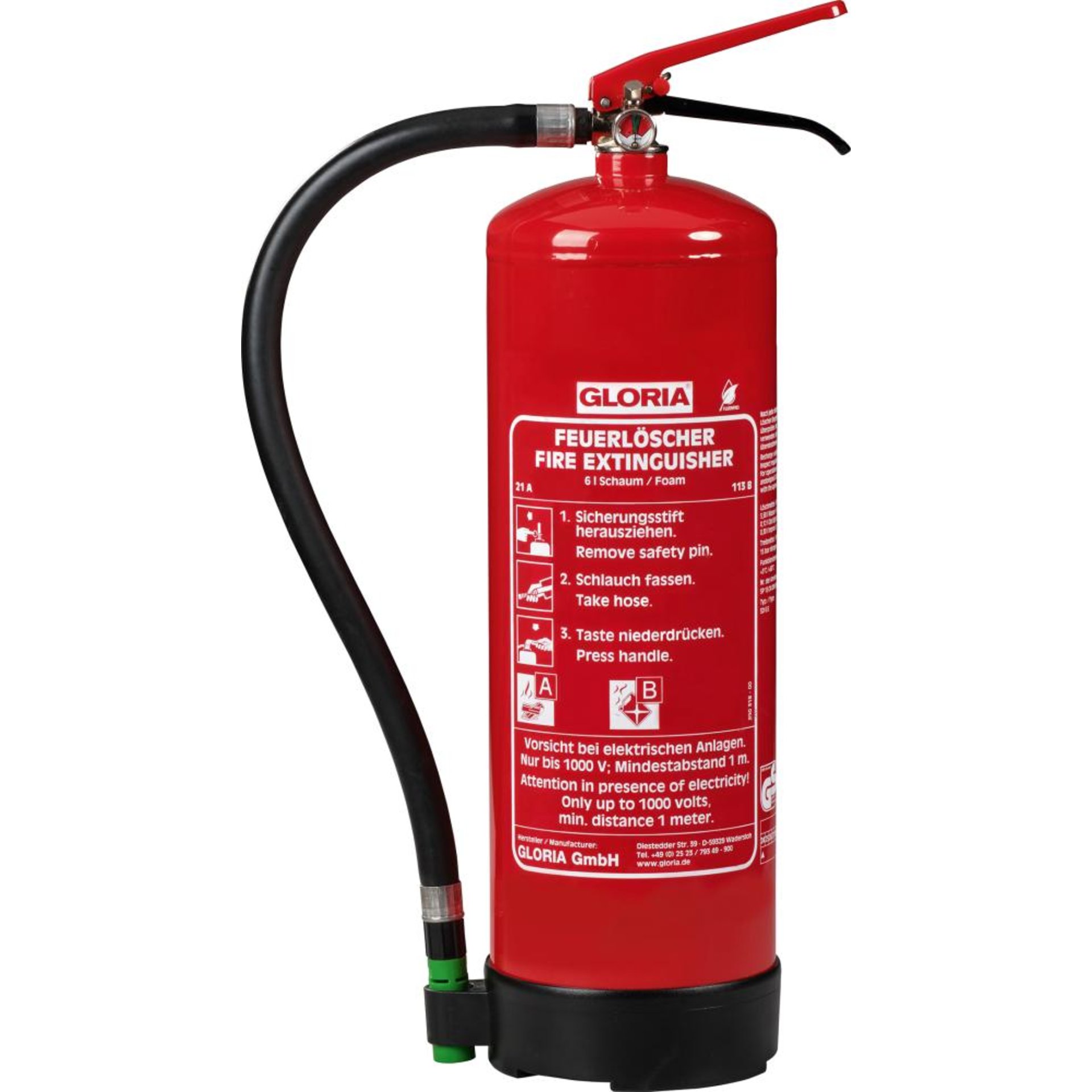 Schaumfeuerlöscher 6 Liter SDE 6 fluorfrei Brandklasse A & B