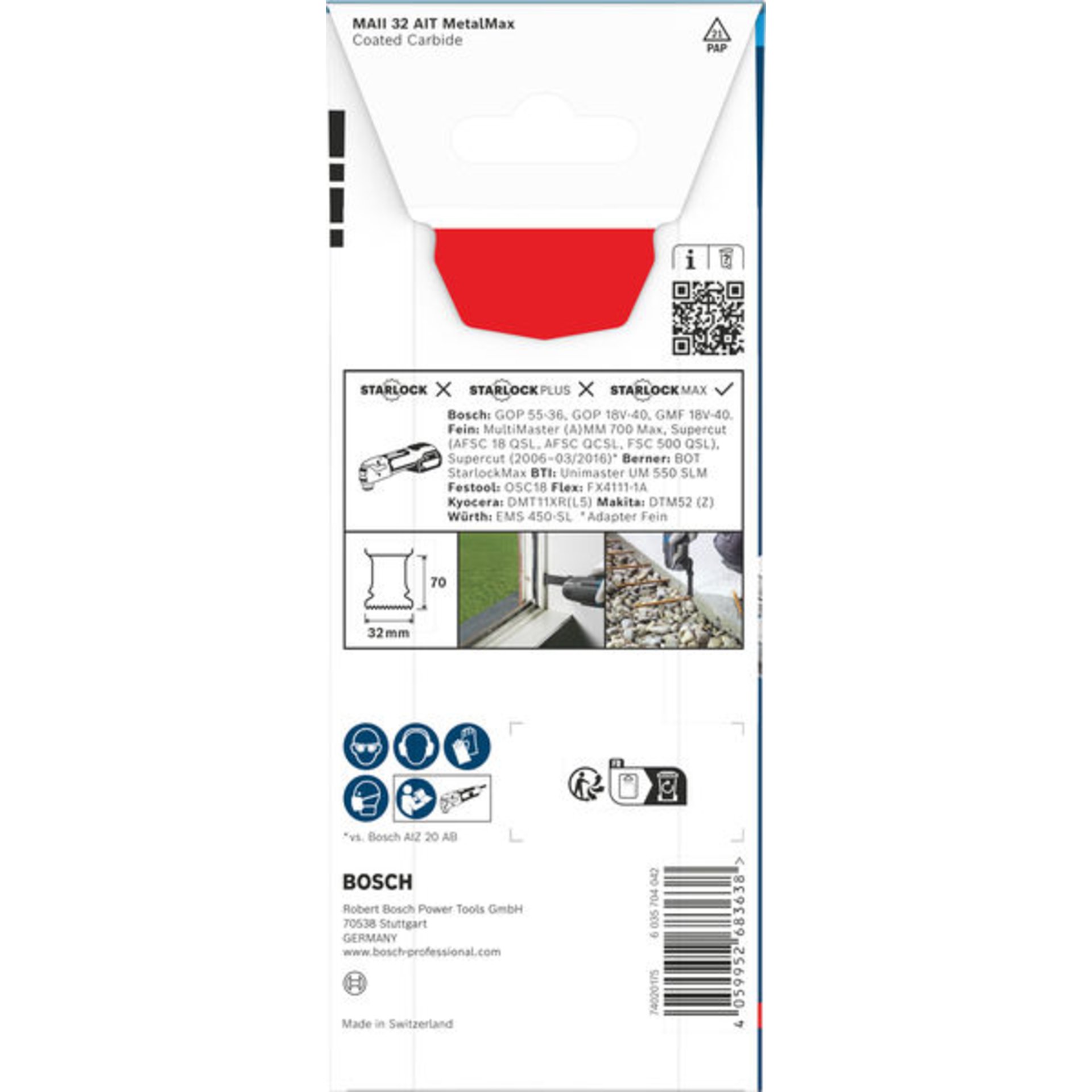 EXPERT MAII 32 AIT MetalMax Tauchsägeblatt, 32 x 70 mm