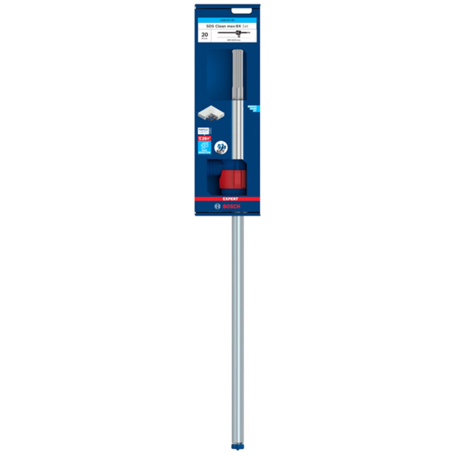 EXPERT SDS Clean max-8X Hammerbohrer mit einer Steckverbindung, 20x400x650 mm