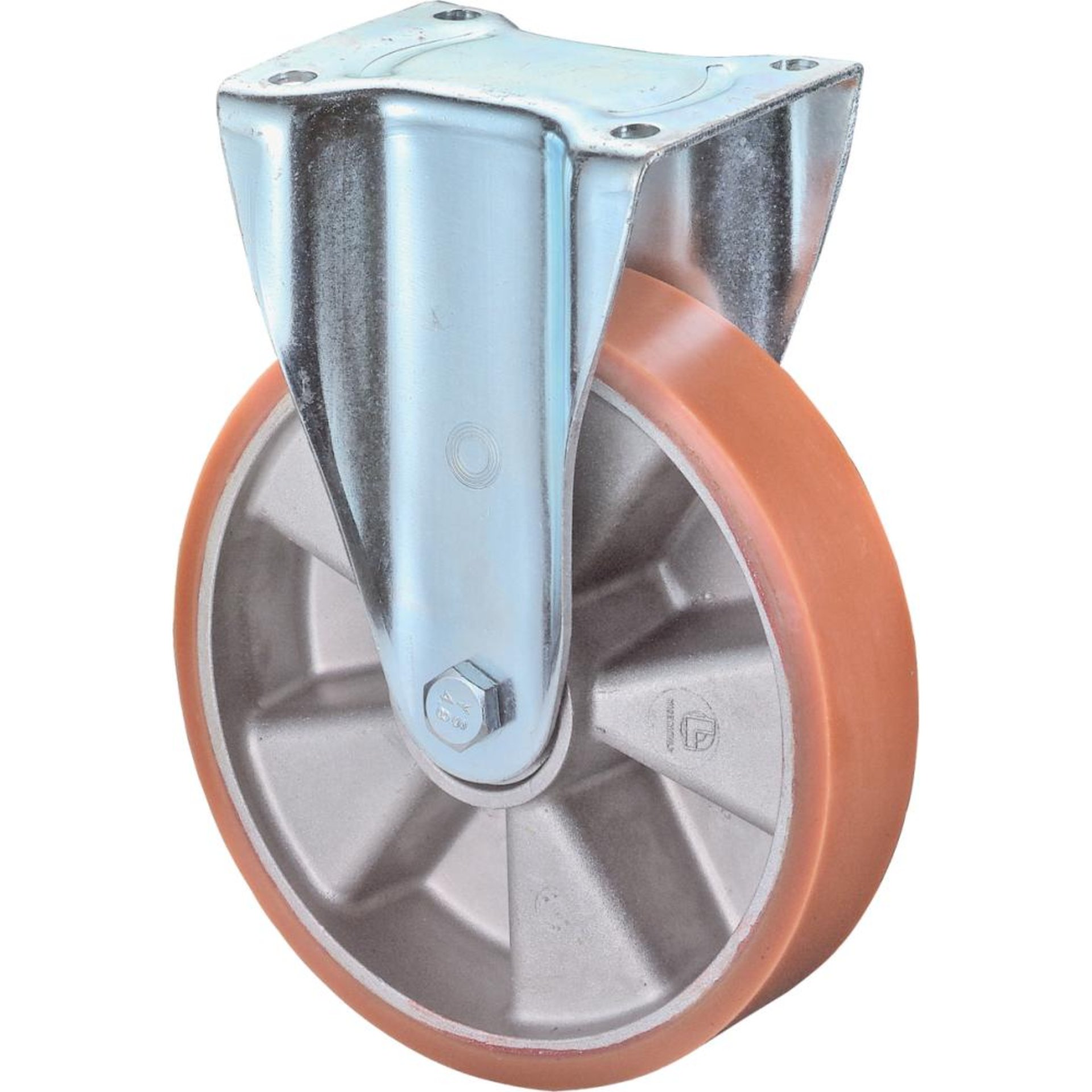 Bockrolle 100mm N110.B90 Platte,Polyure Guss,KL N110.B90.102 BS ROLLEN
