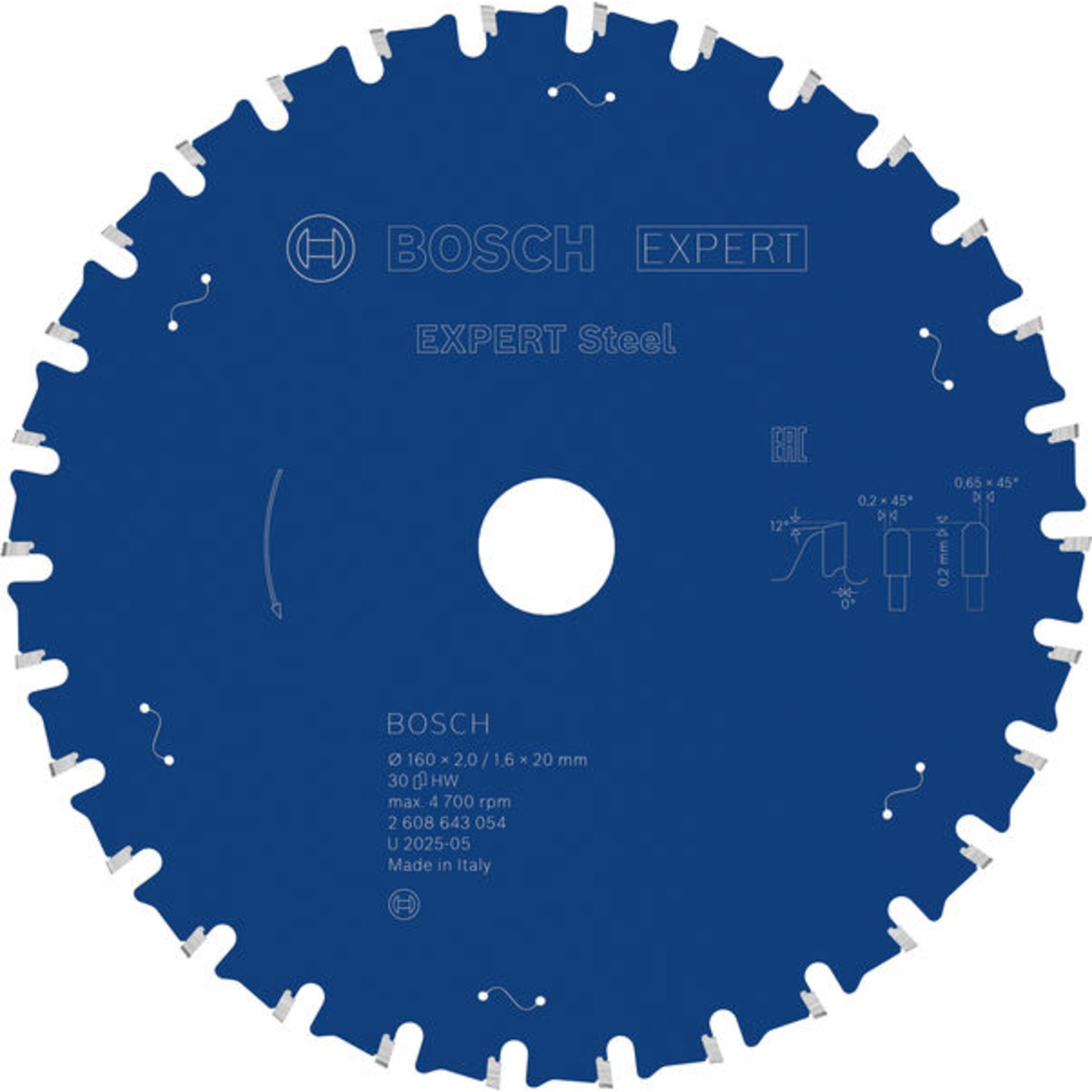 EXPERT Steel Kreissägeblatt, 160x2/1,6x20 mm, Z30