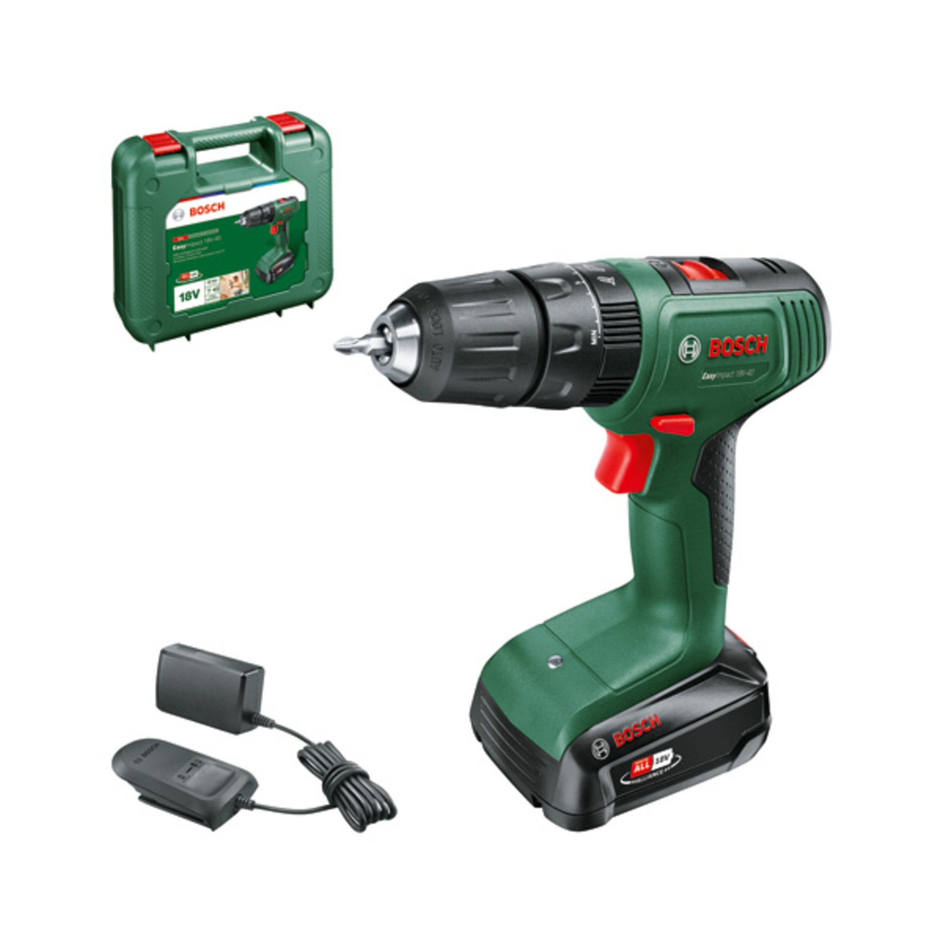 Akku-Bohrschrauber EasyImpact 18V-40, 1 x Akku PBA 18V 2.0Ah