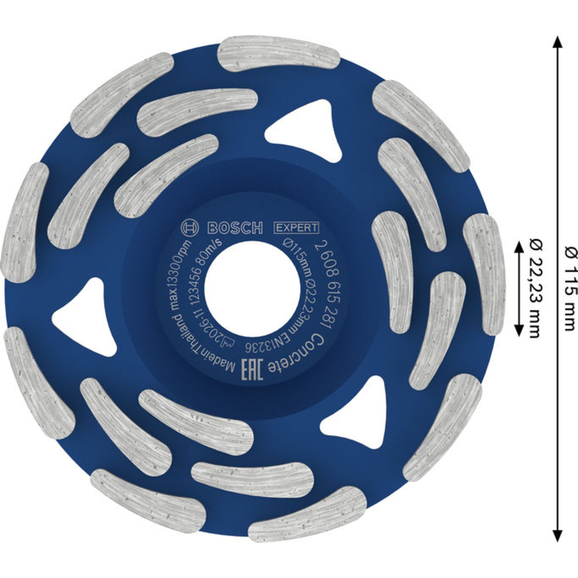 EXPERT Concrete Topfscheibe long life, 115×22,23×5 mm