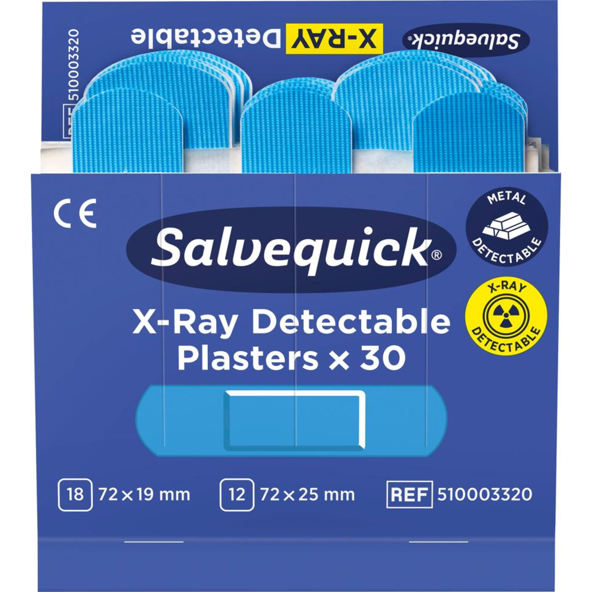 Salvequick Nachf.6x30Pfl.X-Ray Detectable 2x30 Pflaster Refill