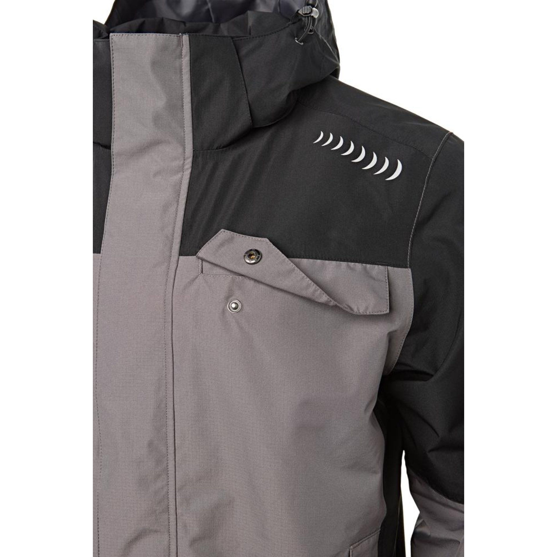 Regenjacke Plus grau/schwarz Gr. 2XL Fortis Elements