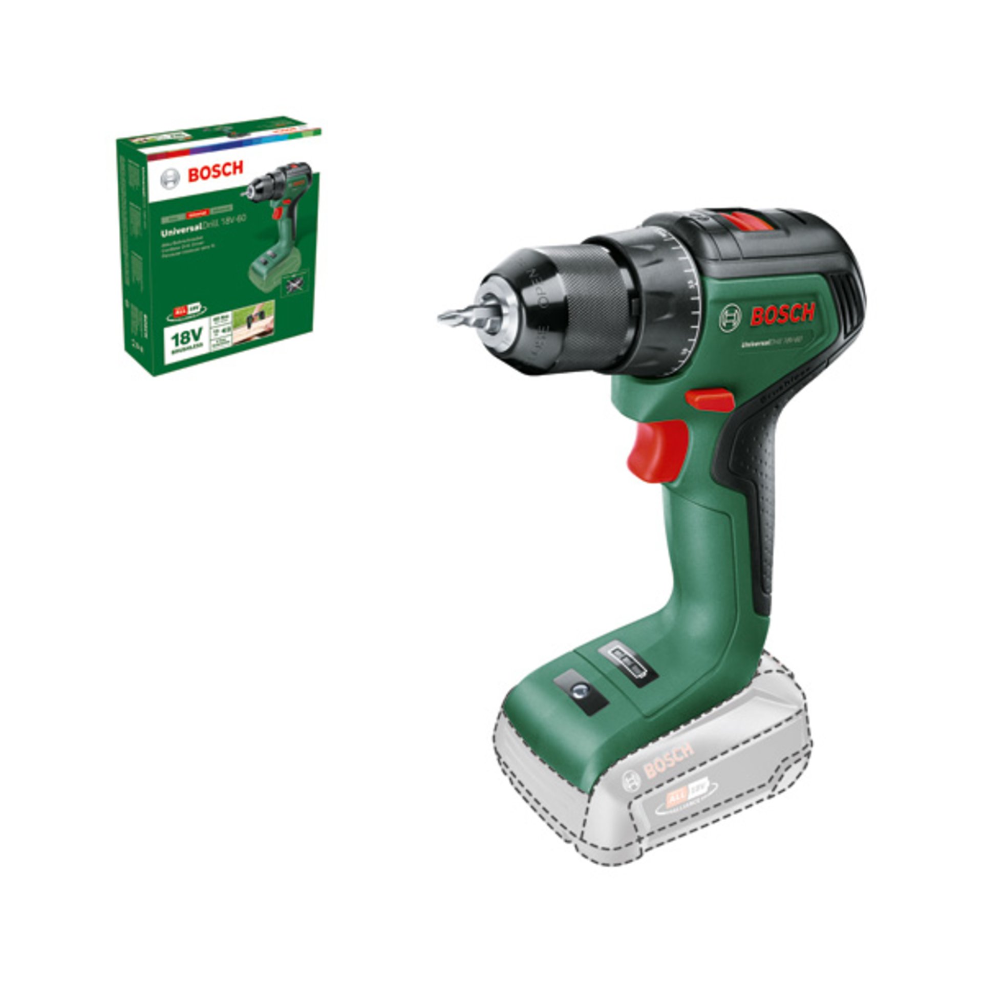 Akku-Bohrschrauber UniversalDrill 18V-60