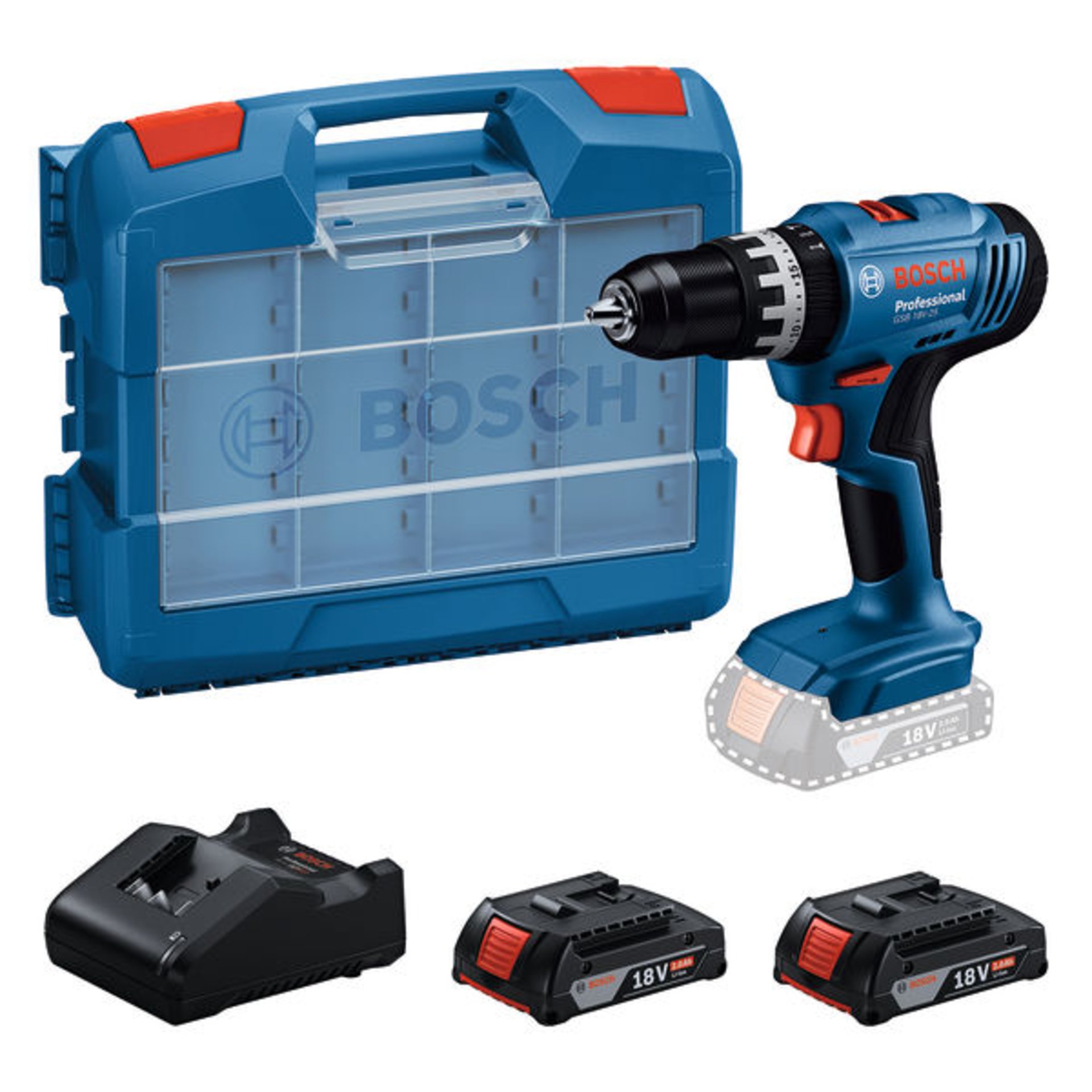 Akku-Schlagbohrschrauber GSB 18V-25, 2 x Akku GBA 18V 2.0Ah