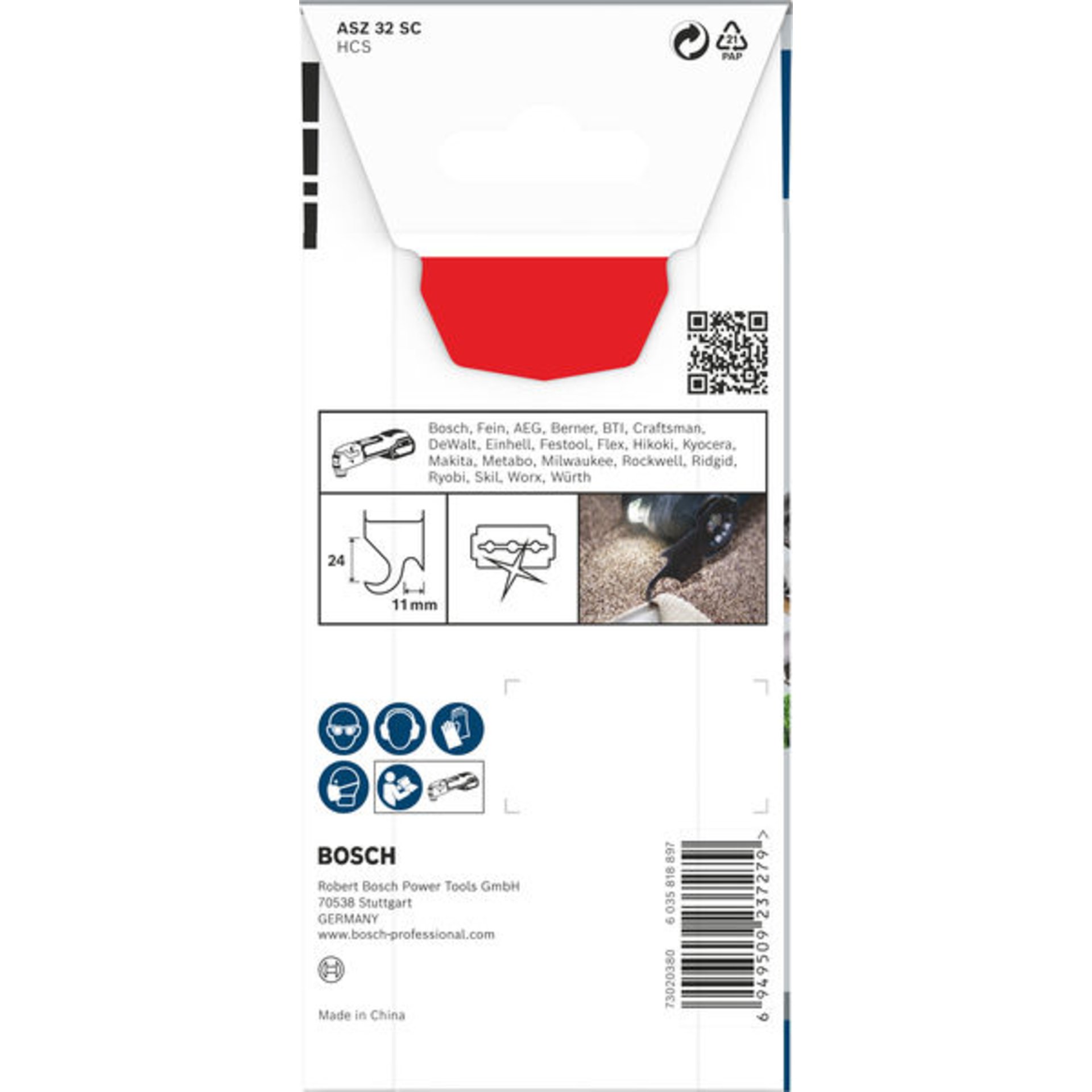 PRO ASZ 32 SC Blatt für Multifunktionswerkzeuge, 24 x 11 mm