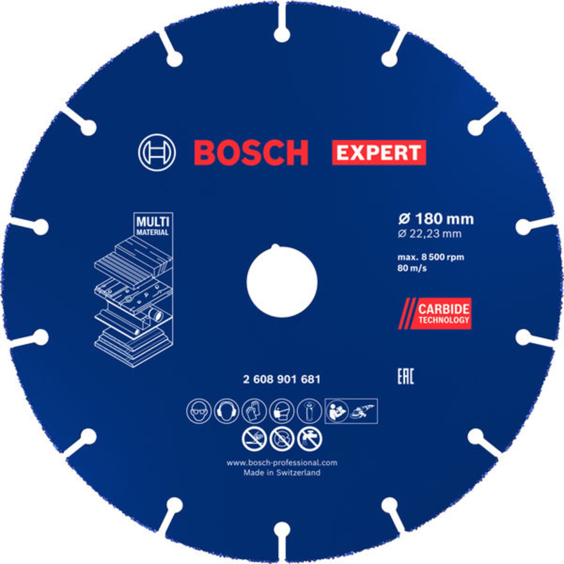 EXPERT Multi Material Carbide-Trennscheibe, 180 x 22,23 mm