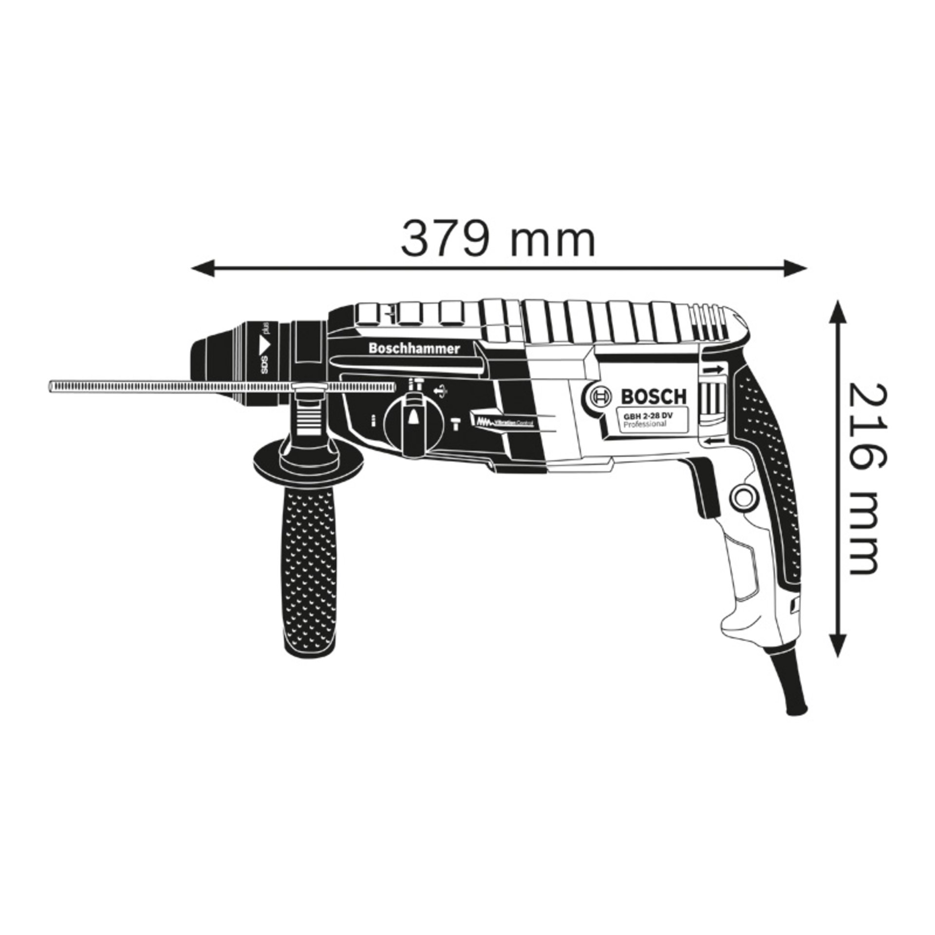 Bohrhammer mit SDS plus GBH 2-28 in L-Case