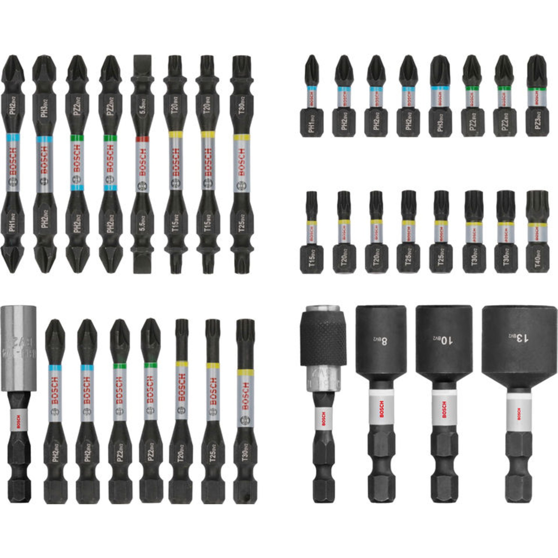 PRO Impact Schrauberbit Set, mit Aufsteller, 6 x 36-tlg