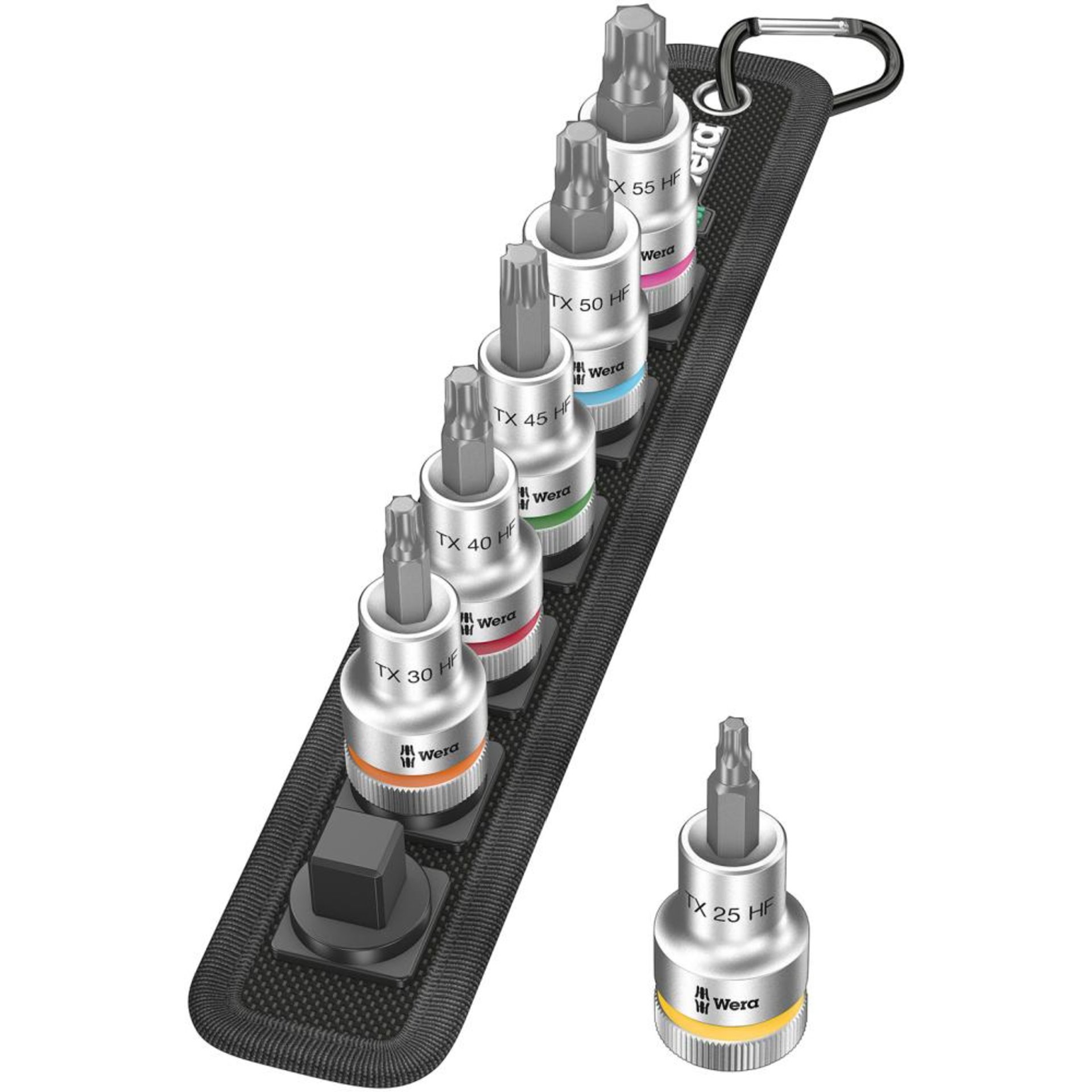 Schraubendrehereinsatz- Satz mit Haltefunktion 1/2" T25-55 6-teilig Wera