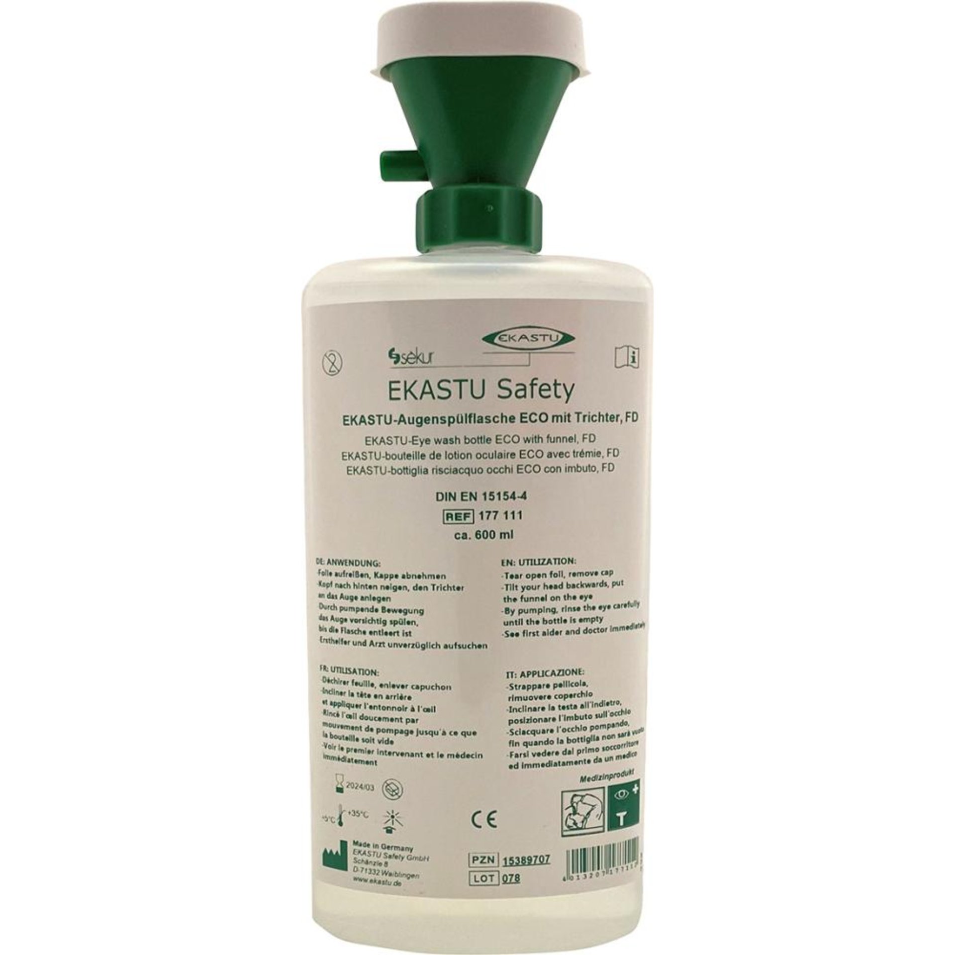 Augenspülflasche ECO mit Trichter, ca. 600ml