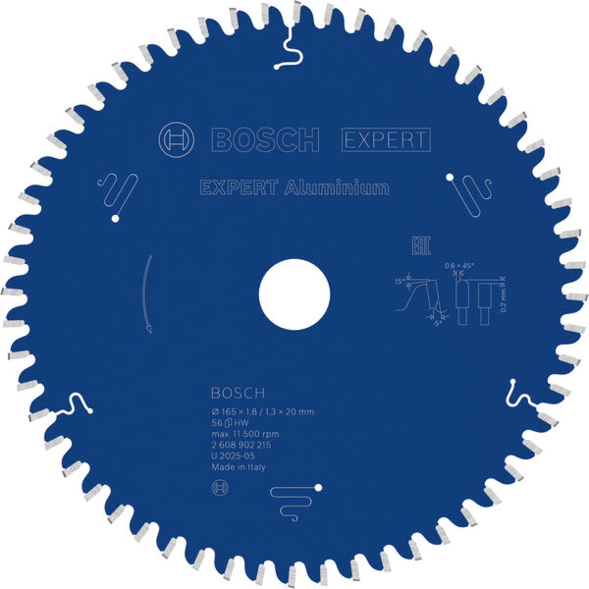 EXPERT Aluminium Kreissägeblatt, 165x20 mm, Z56