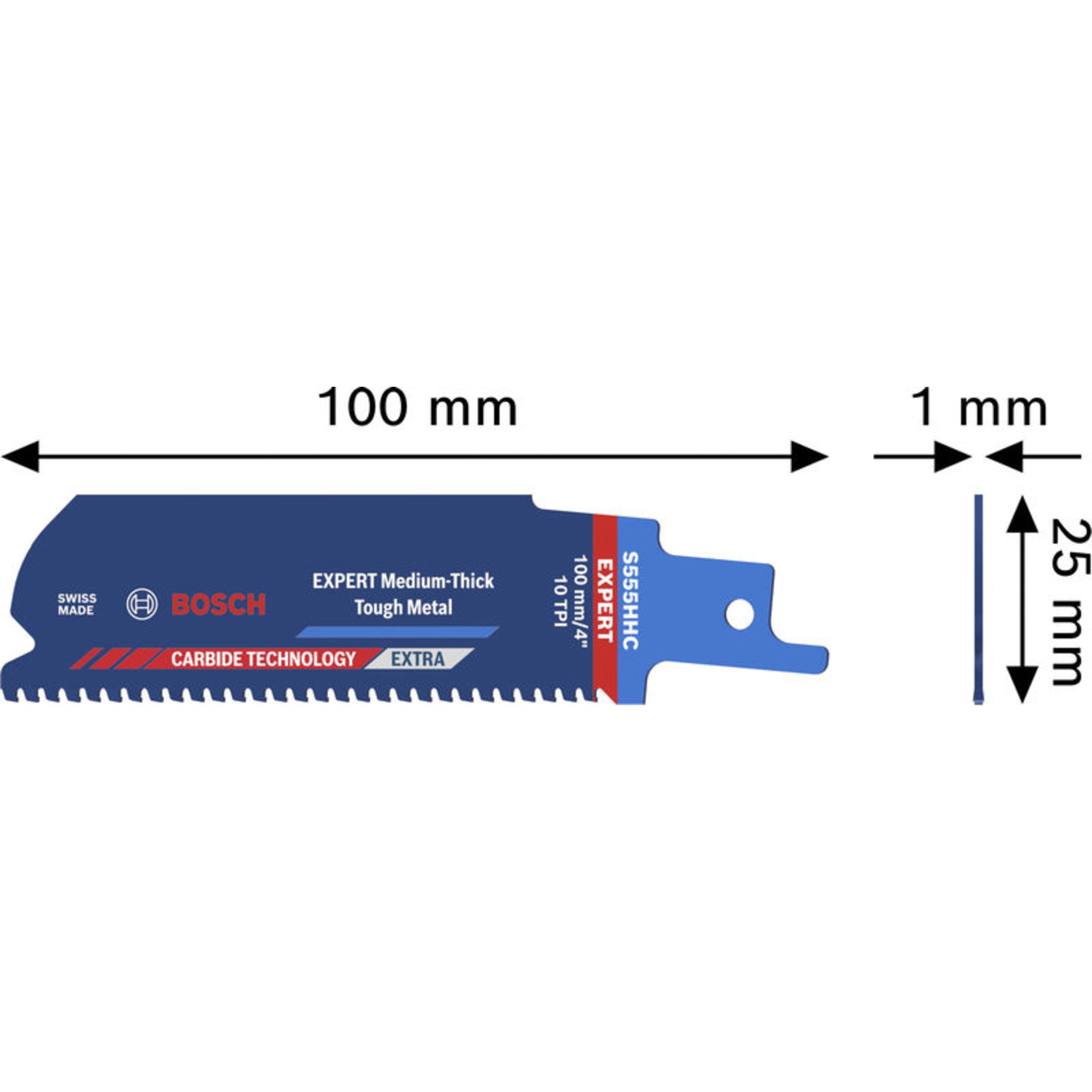 EXPERT Medium-Thick Tough Metal S555HHC Säbelsägeblatt