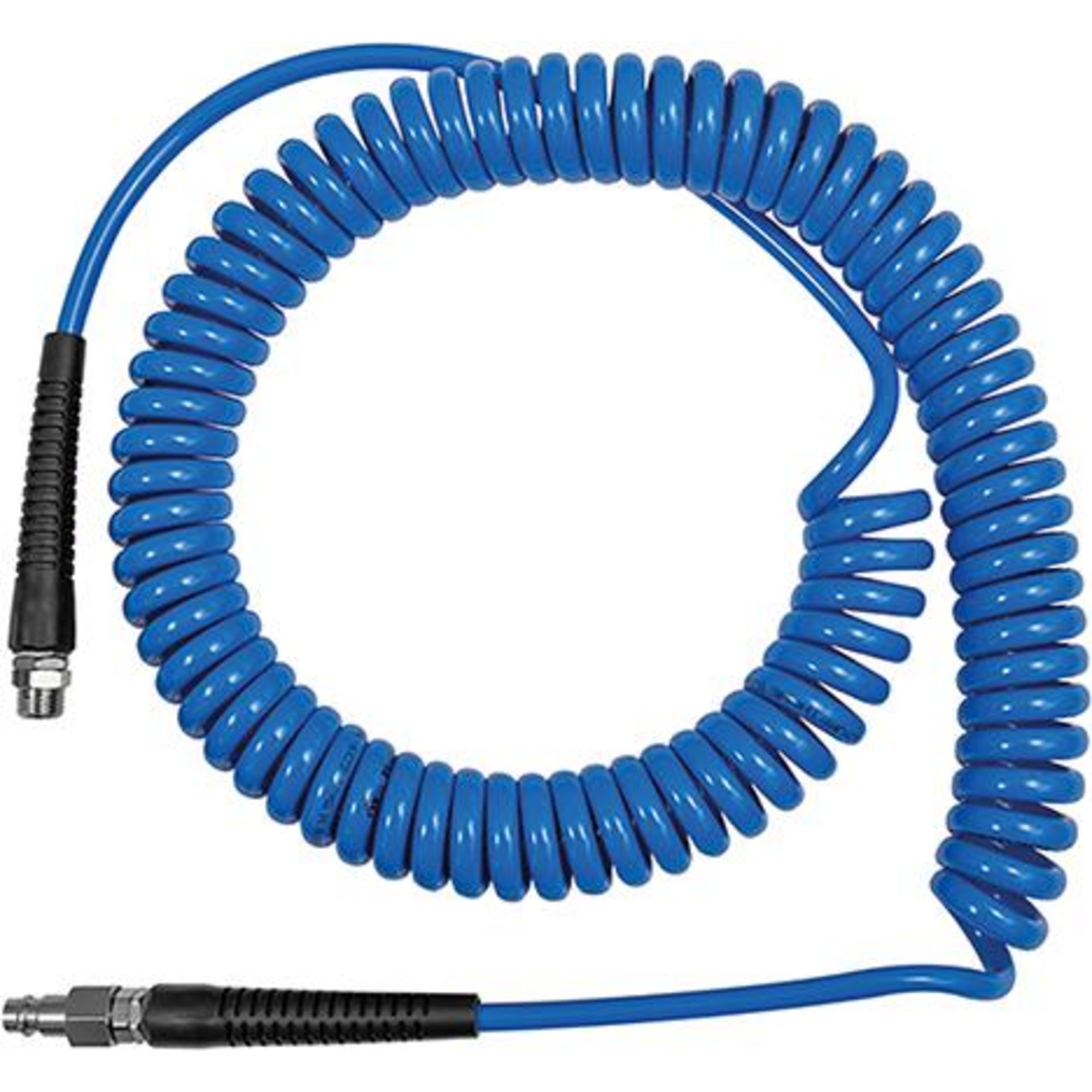 Spiralschlauch PU blau, Verschraubung+KnickschutzAG G1/4", 10x6,5mm, 10m RIEGLER