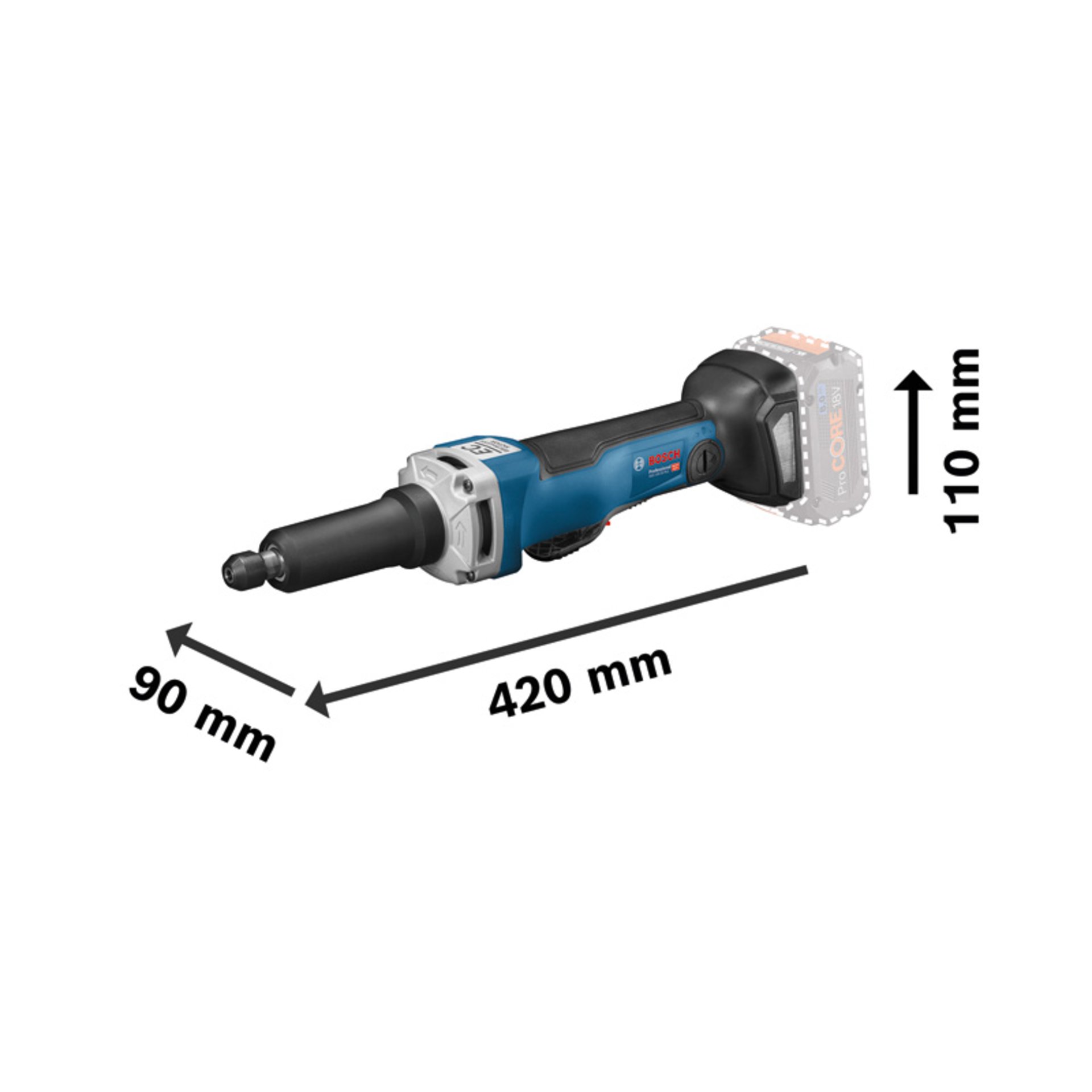 Akku-Geradschleifer GGS 18V-23 PLC
