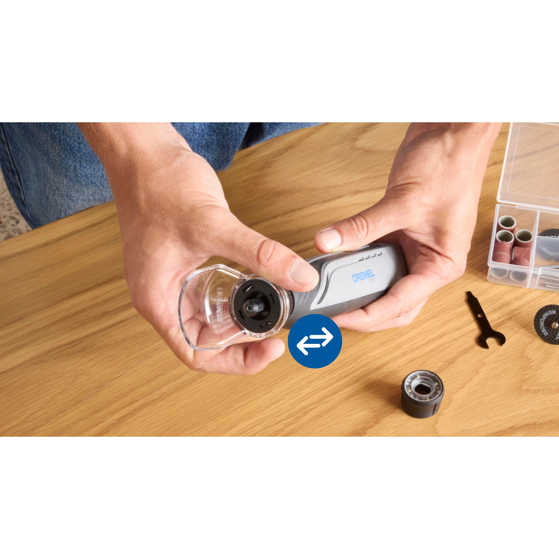 DREMEL® 8150, 7,2-V-Multifunktionswerkzeug, 20-tlg. Zubehör