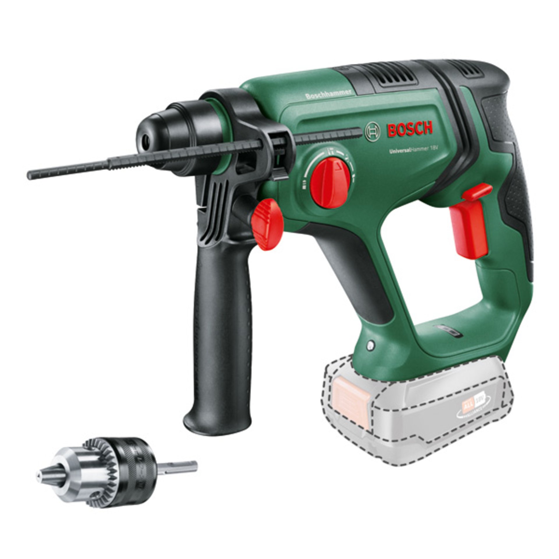 Akku-Bohrhammer UniversalHammer 18V, im Karton