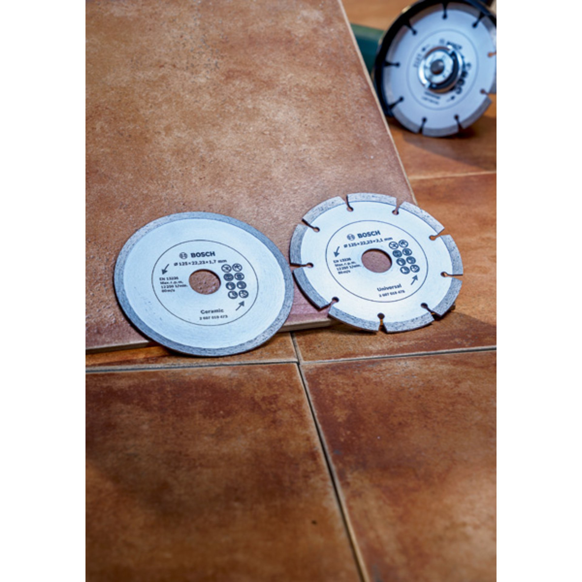 Diamanttrennscheibe für Fliesen und Baumaterial, Durchmesser: 115 mm, 2er-Pack