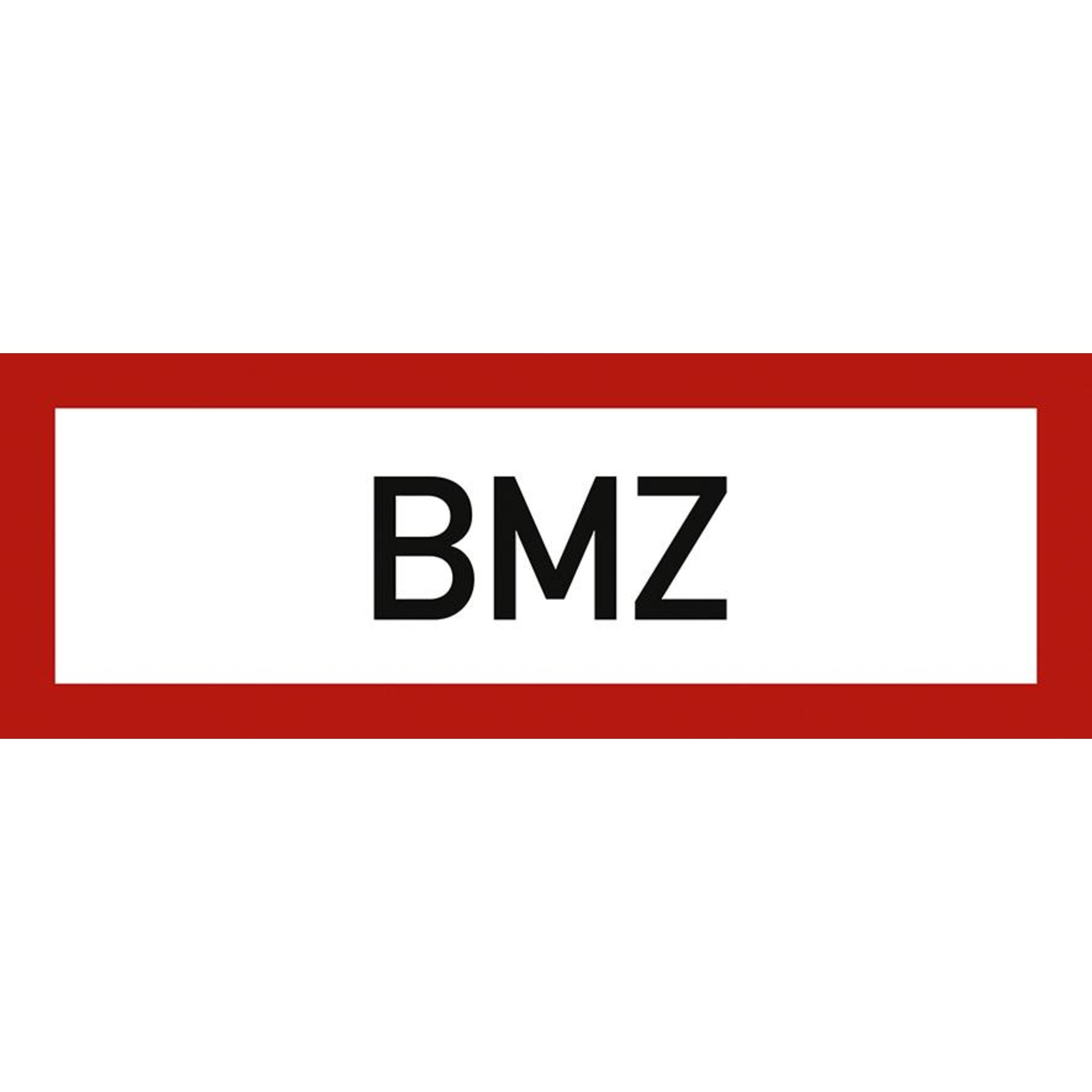 BMZ (Brandmeldezentrale) DIN 4066 Folie 297x105 mm