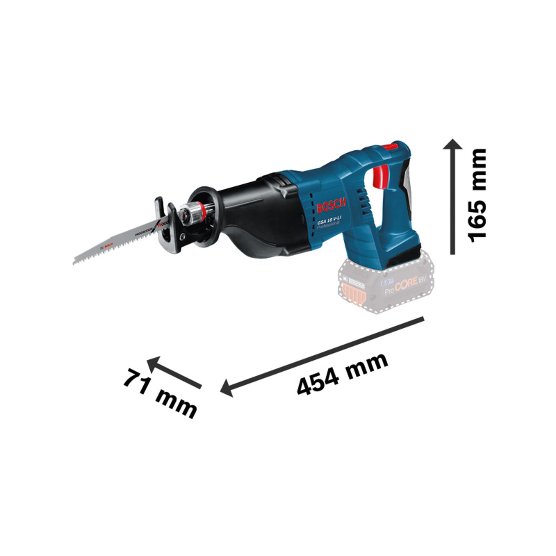 Akku-Säbelsäge GSA 18V-LI