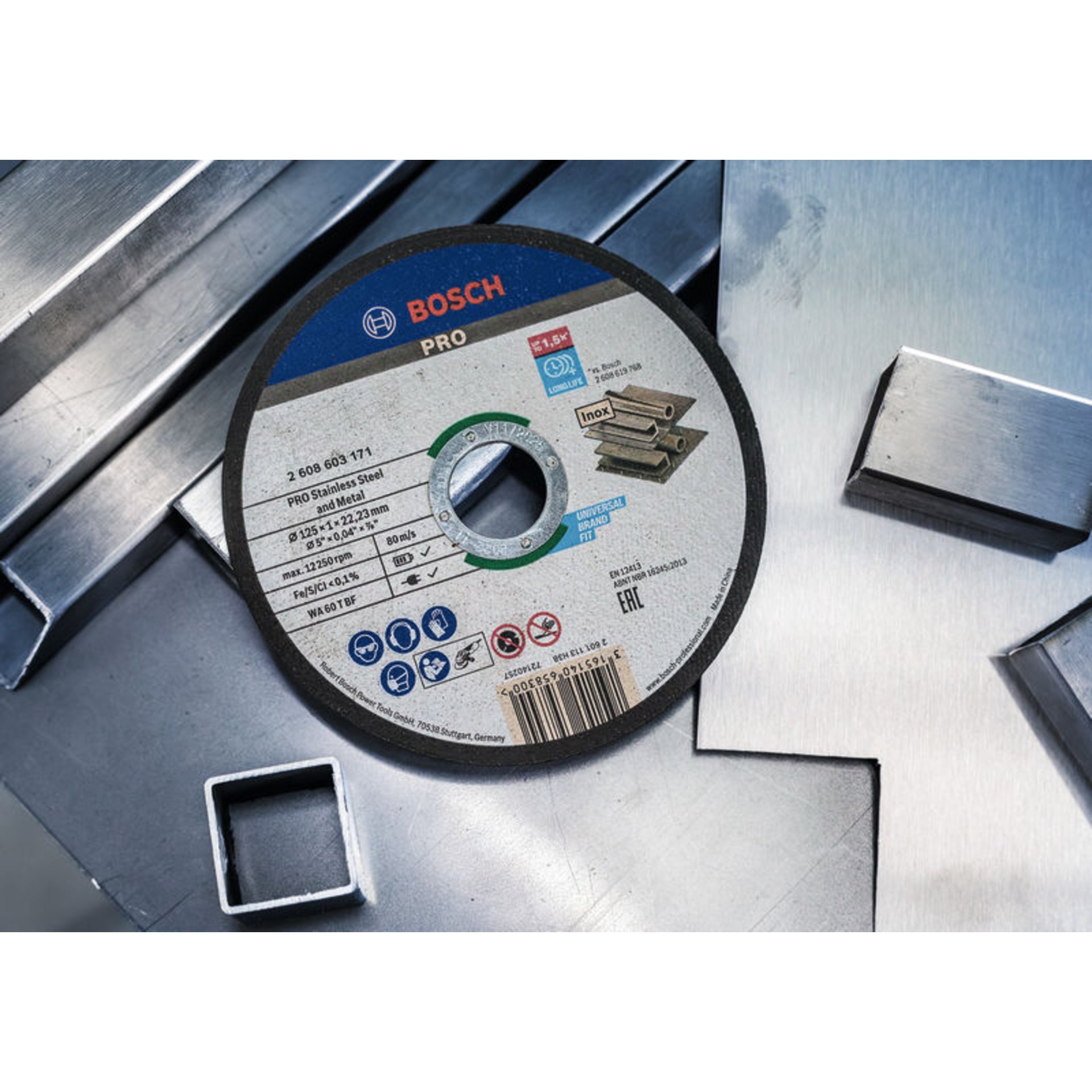 PRO Stainless Steel and Metal Trennscheibe, 115 x 1 x 22.23 mm, gerade