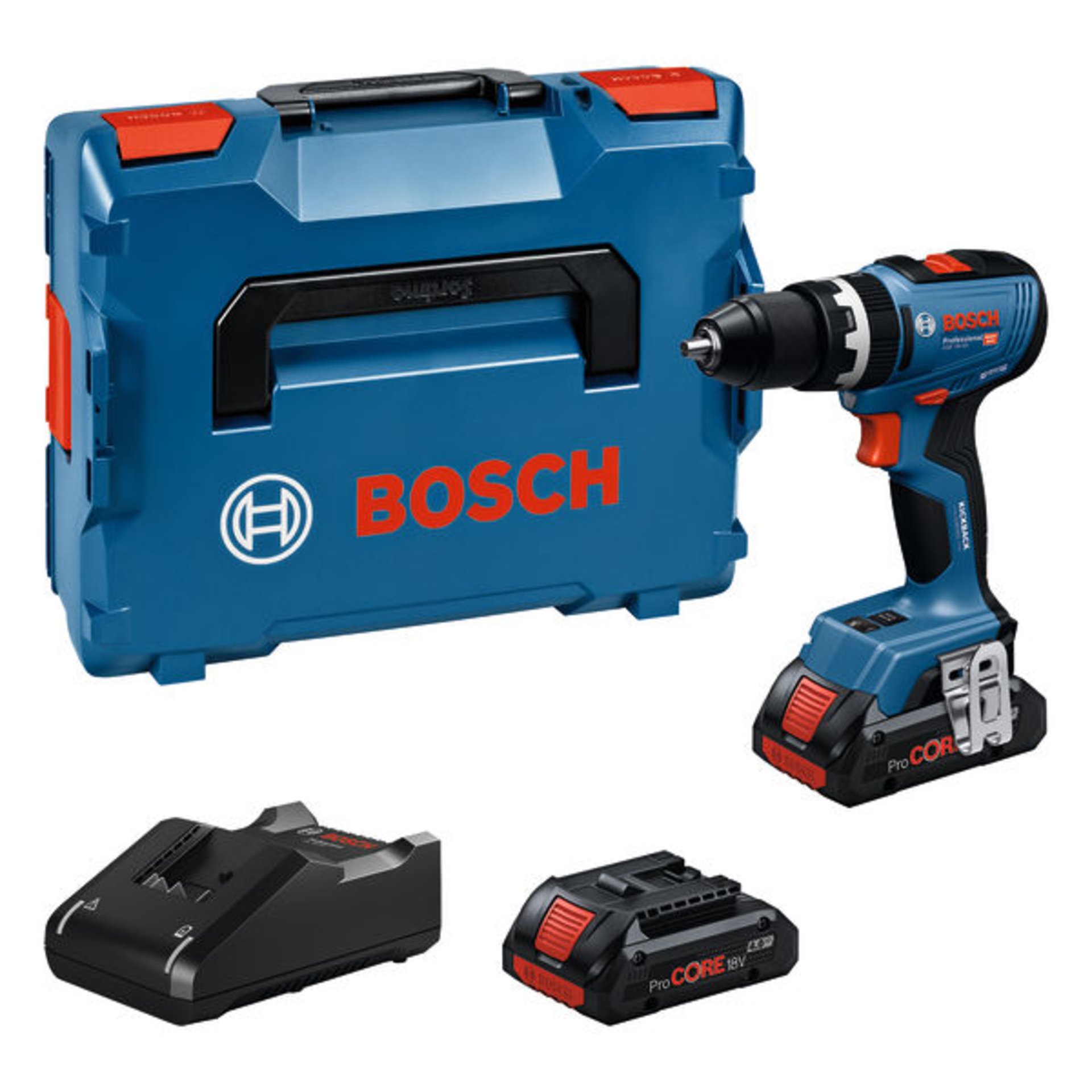 Akku-Schlagbohrschrauber GSB 18V-65, 2 x Akku ProCORE18V 4.0Ah in L-BOXX