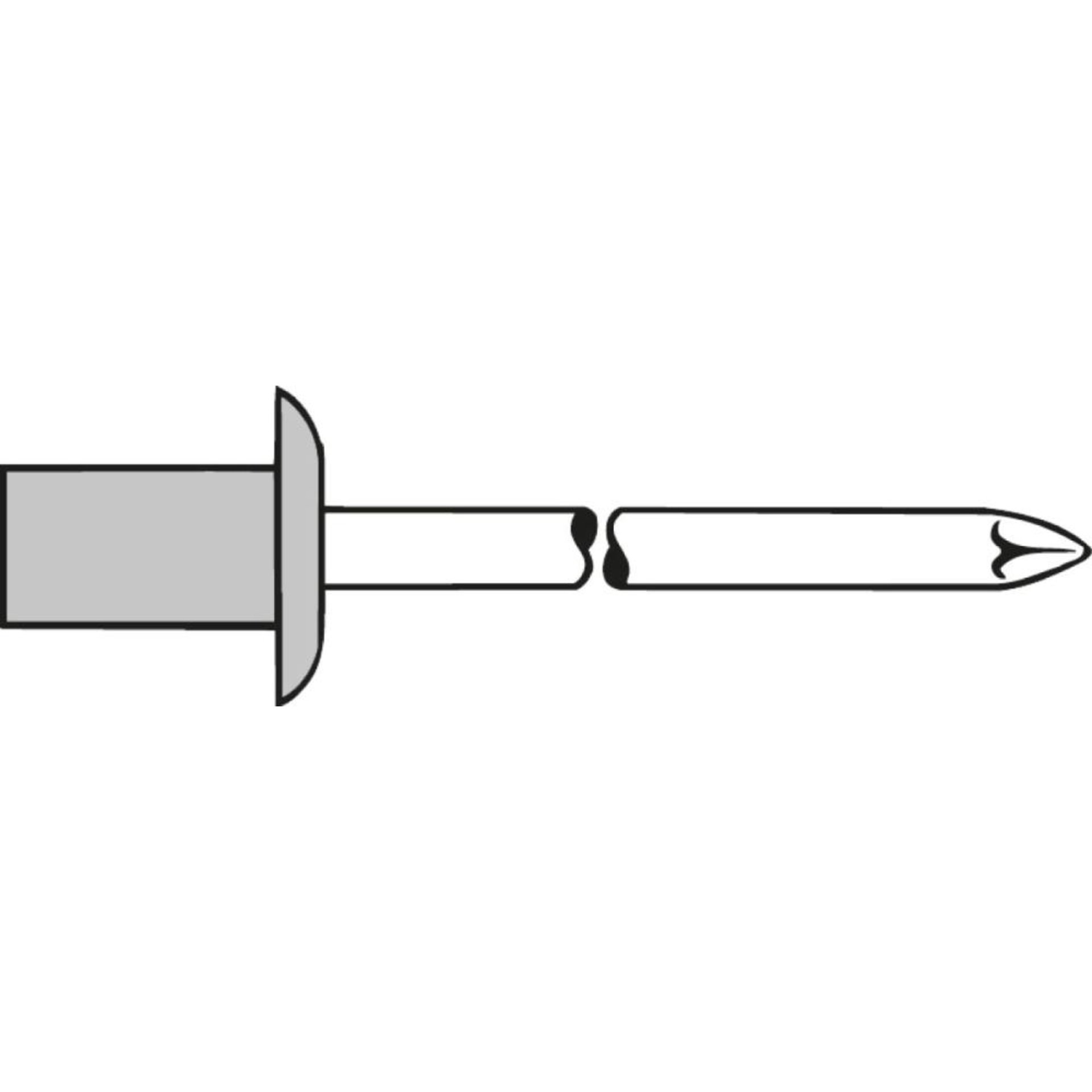 Blindniet CAP Alu/Stahl Flachrundkopf 3,2x6,5mm GESIPA