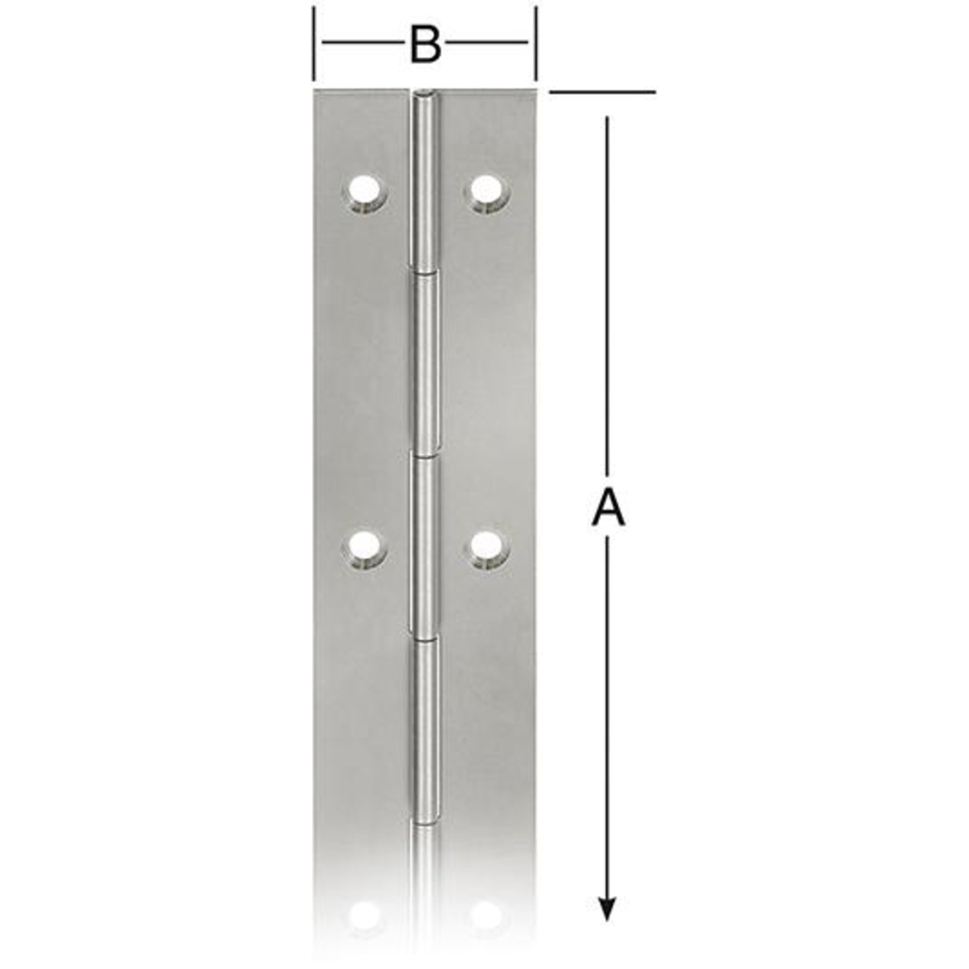 Stangenscharnier 32X2040 mm Edelstahl Rostfrei (V2A)