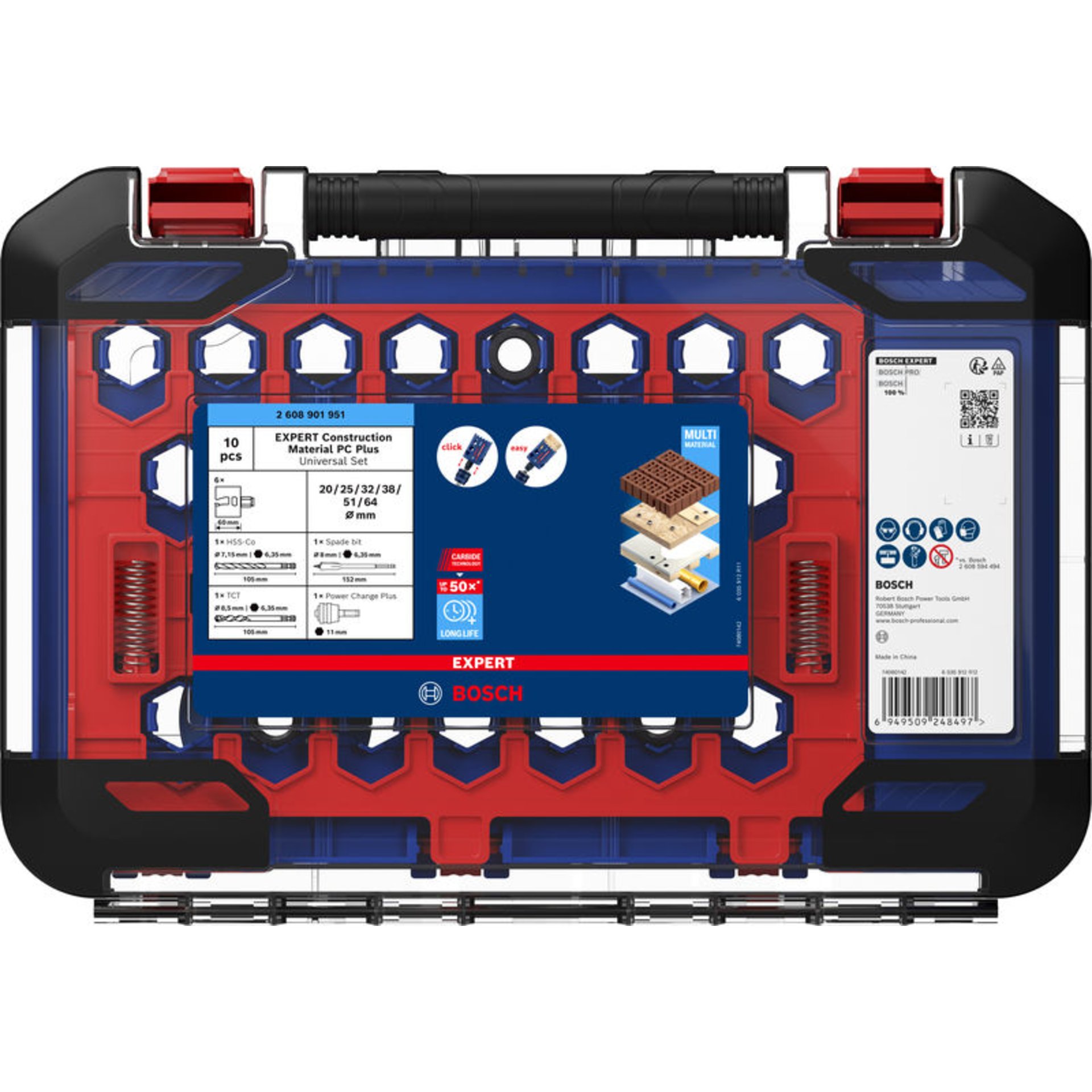 EXPERT Construction Material Power Change Plus-Lochsägen-Set, 10-tlg.