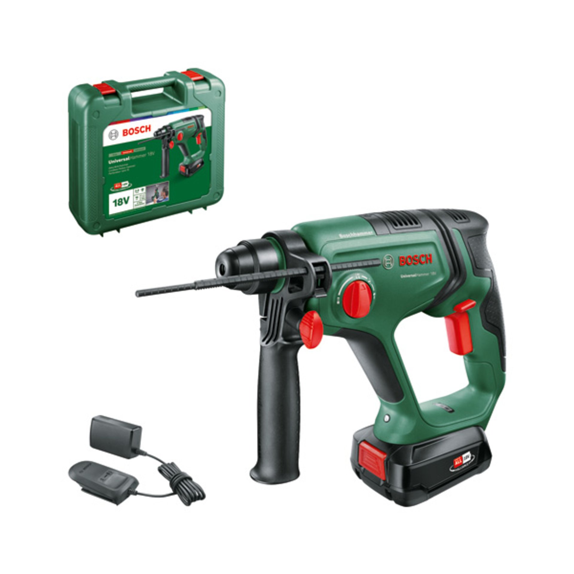 Akku-Bohrhammer UniversalHammer 18V, 1 Akku PBA 18 V 2.5 Ah, Tragekoffer