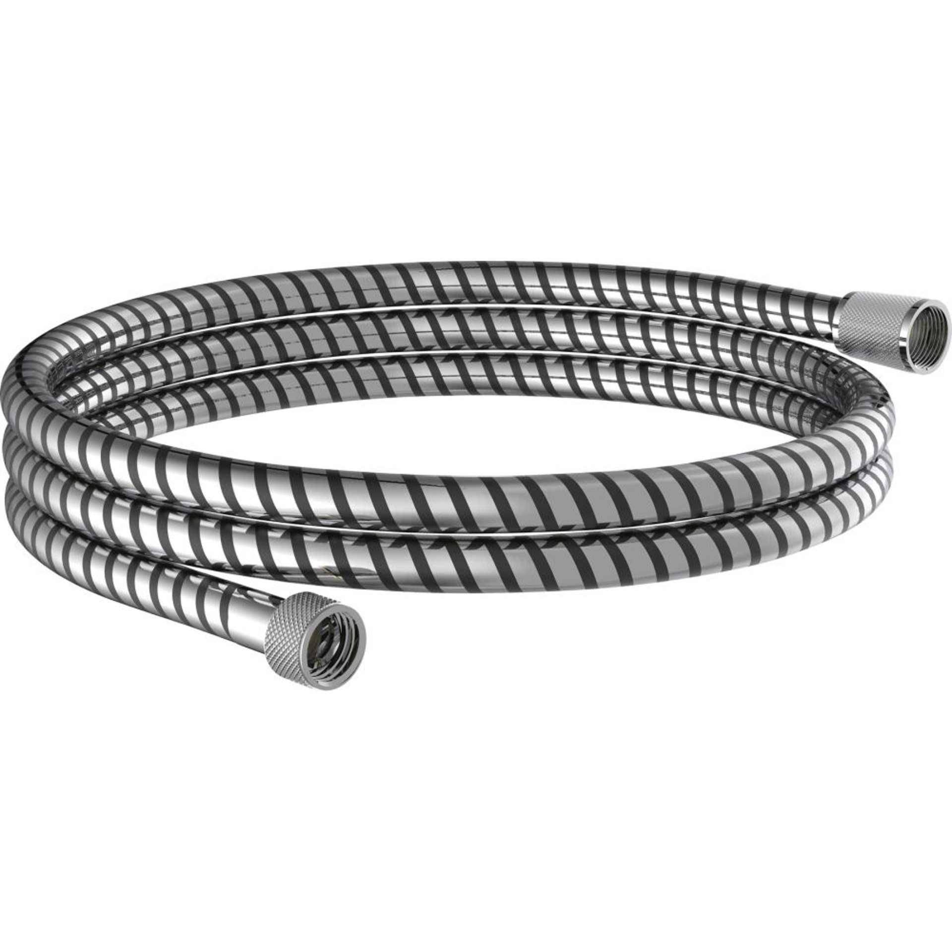 Brauseschlauch 200 cm, Kunststoff, Schwarz/Chrom
