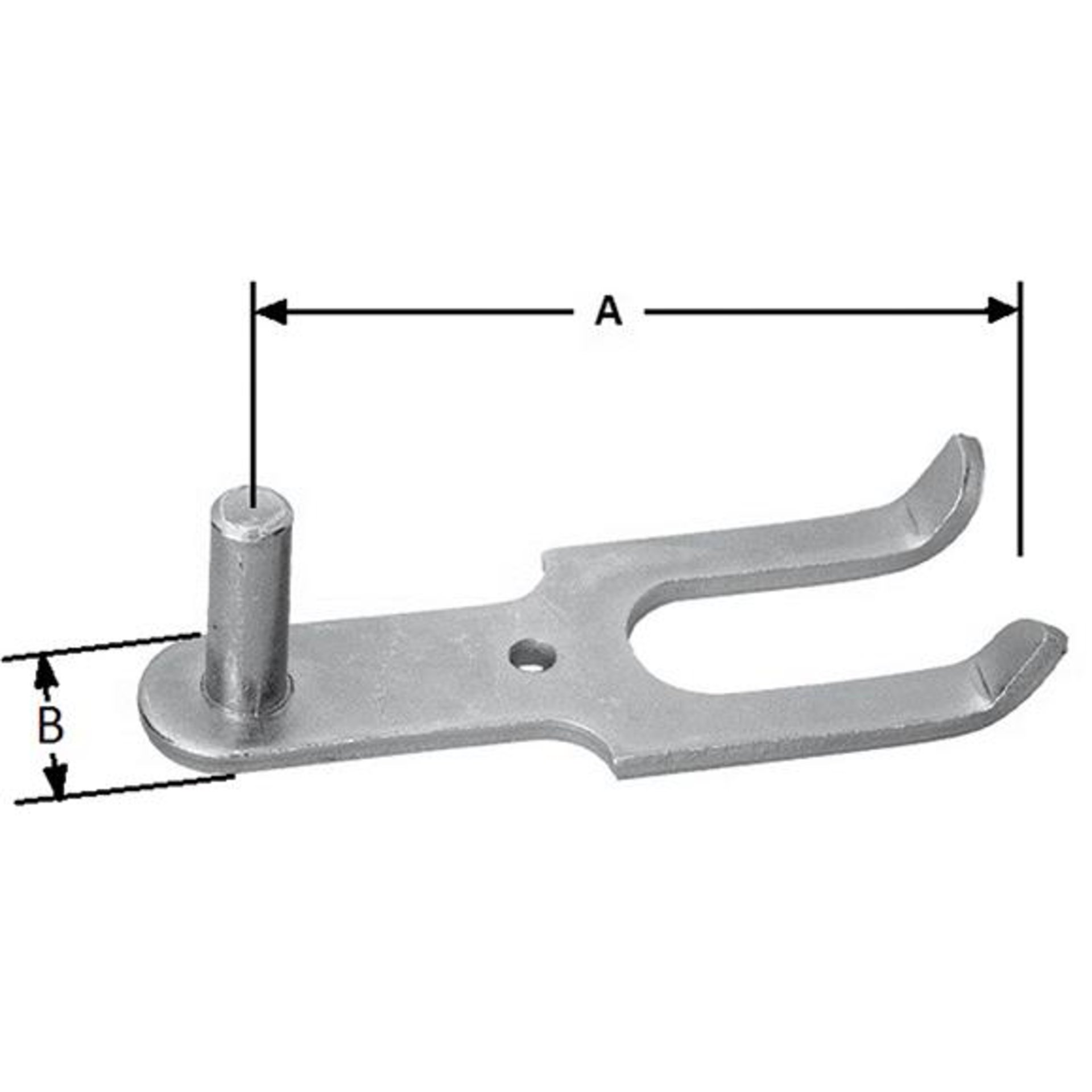 Einmauer-Haken 1/2Stein D13mm hell verz.