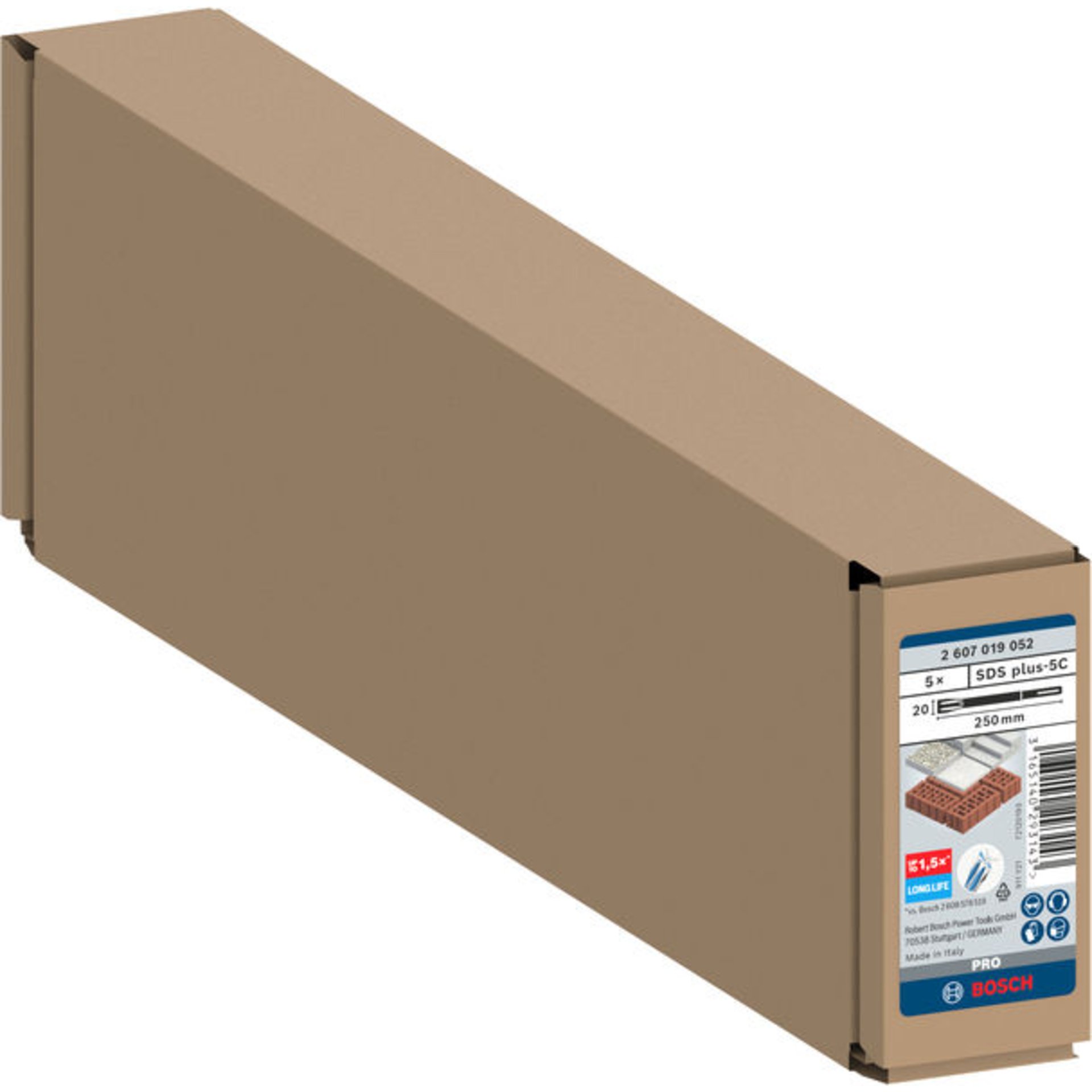 PRO SDS plus-5C Flachmeißelset, 20 x 250 mm, 5-tlg.
