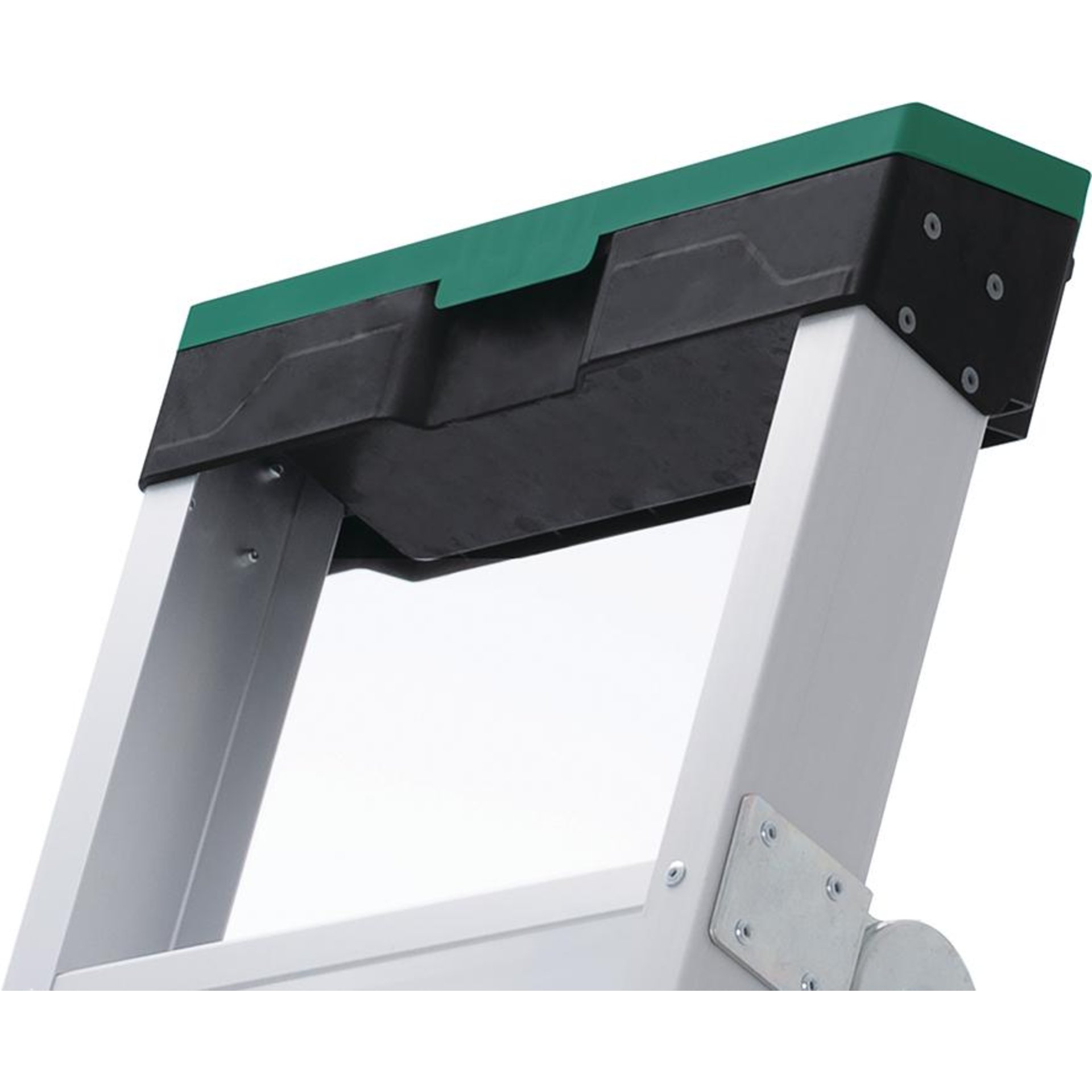 3-in-1 Leiter FORTIS 5 Sprossen Aluminium Werkzeugbox Höhe1 1,80m / Höhe2 2,95m