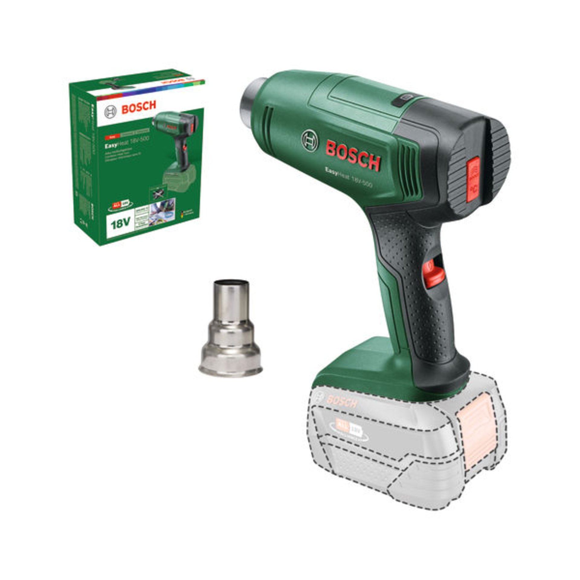 Akku-Heißluftgebläse EasyHeat 18V-500