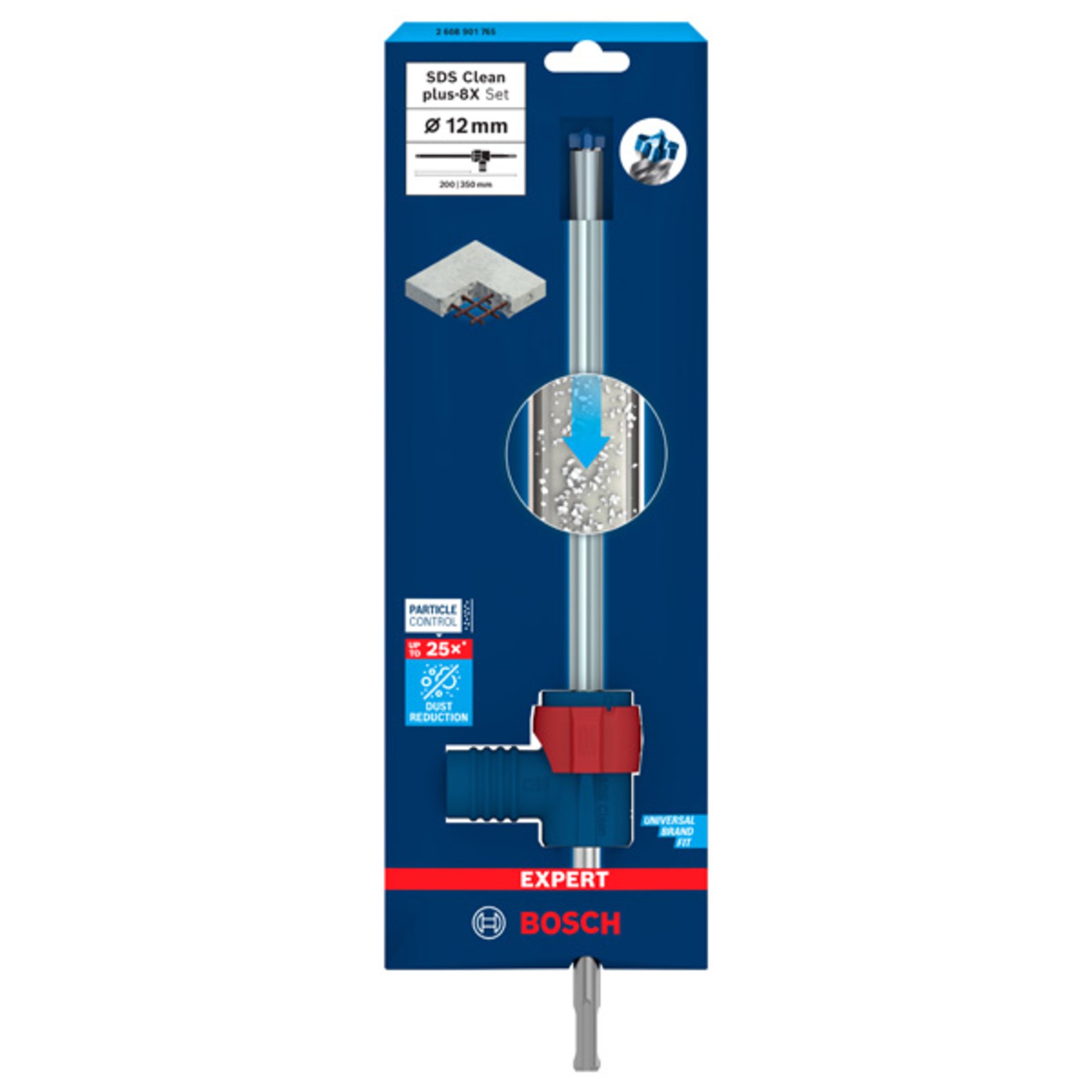 EXPERT SDS Clean plus-8X Hammerbohrer mit einem Anschluss, 12x200x350 mm
