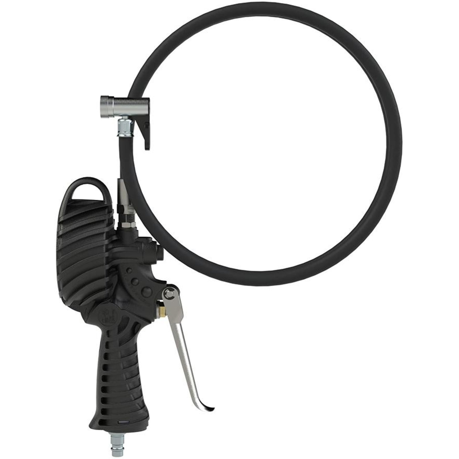 Hand-Reifenfüllmesser mitHebelstecker, drehbar, geeicht, Manom. Ø80mm, 0-12bar/170psi RIEGLER