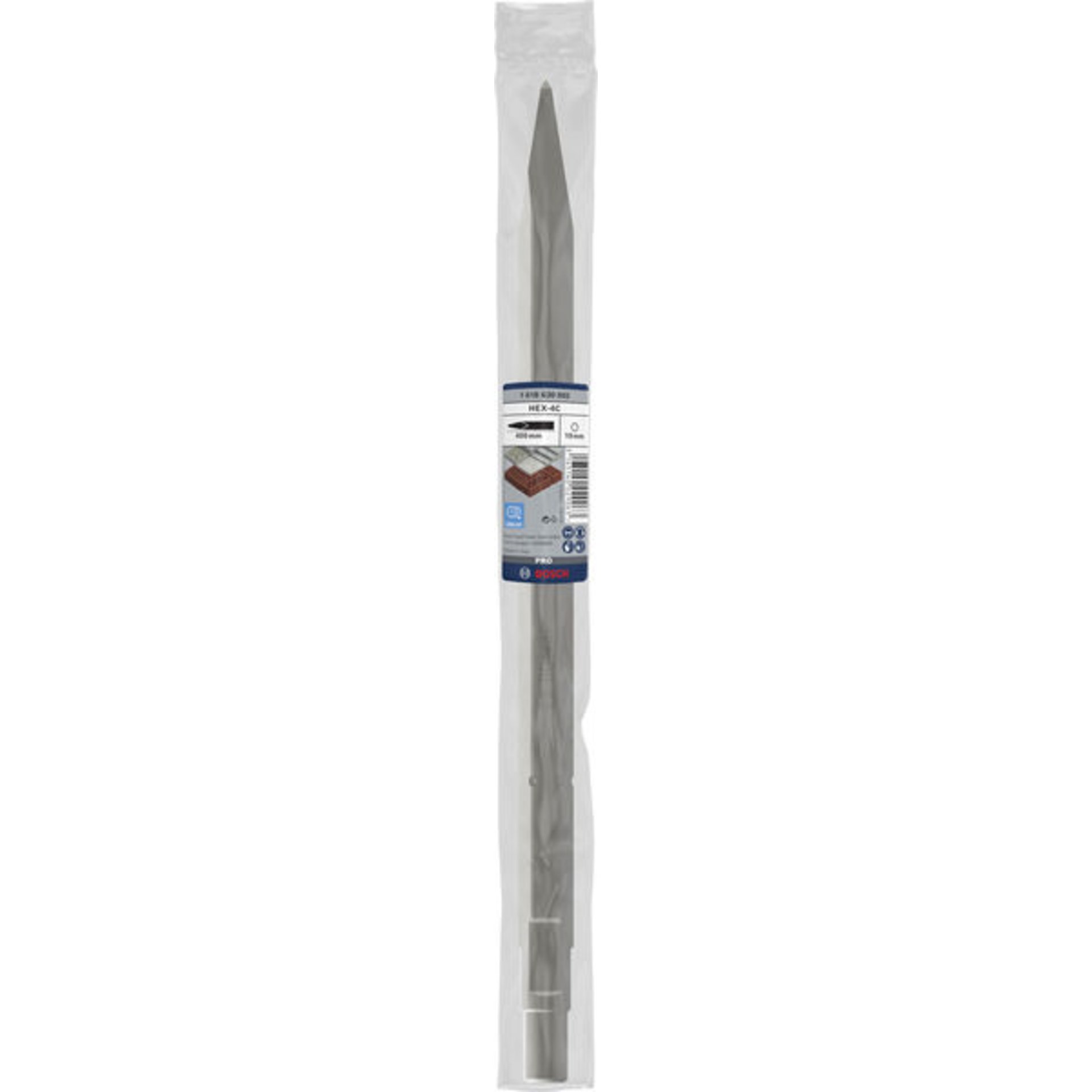 PRO Hex-4C Spitzmeißel 19 mm, 400 mm, für Abbruchhämmer mit 17mm-Umlegekragen